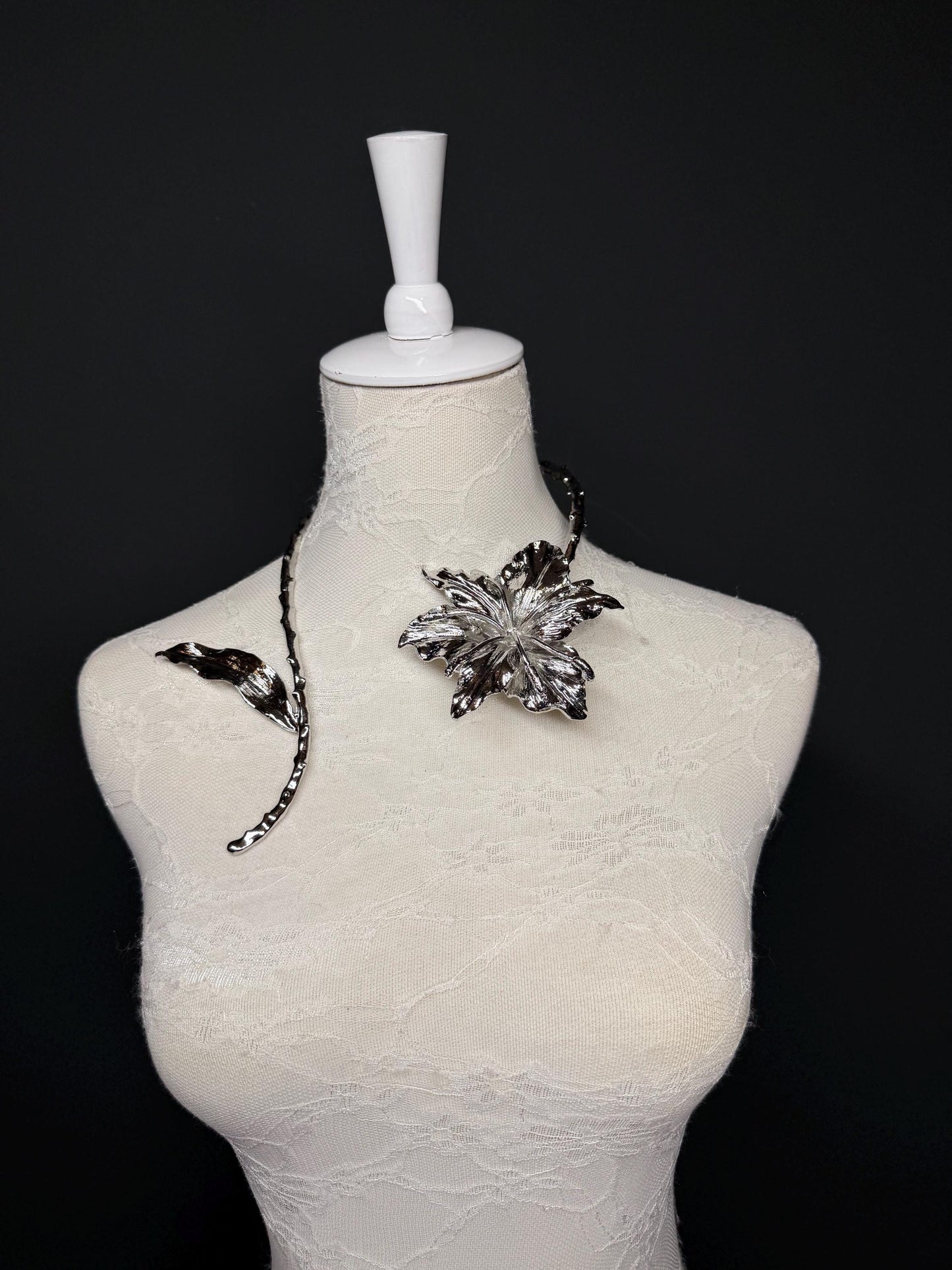 Handmade Floral Leaf Choker