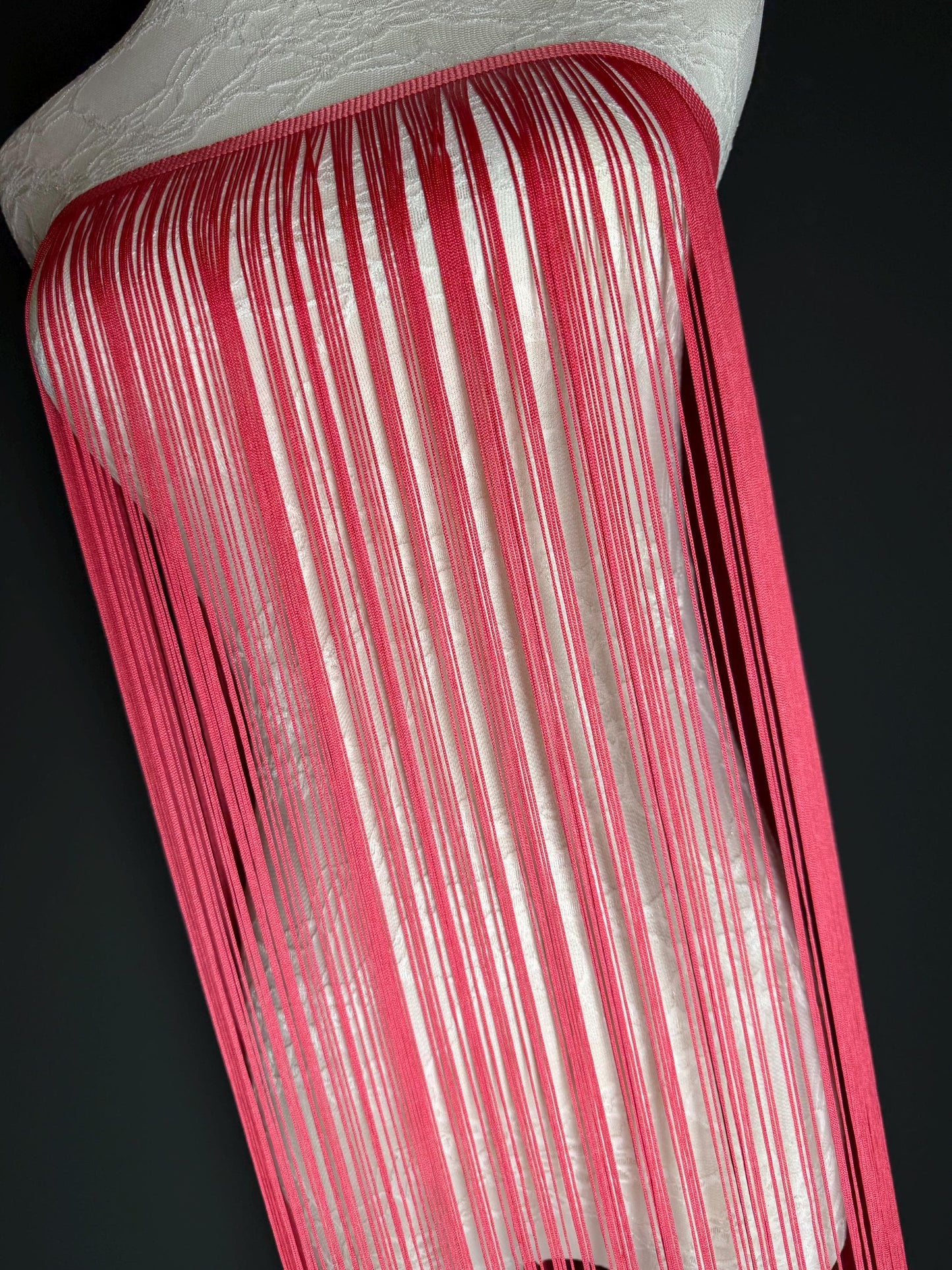 40” Wide Fringe Trim, 100cm Wide Fringe Trimming, High Quality, Dense High Quality Fringe, Salmon Pink, 27 Colours