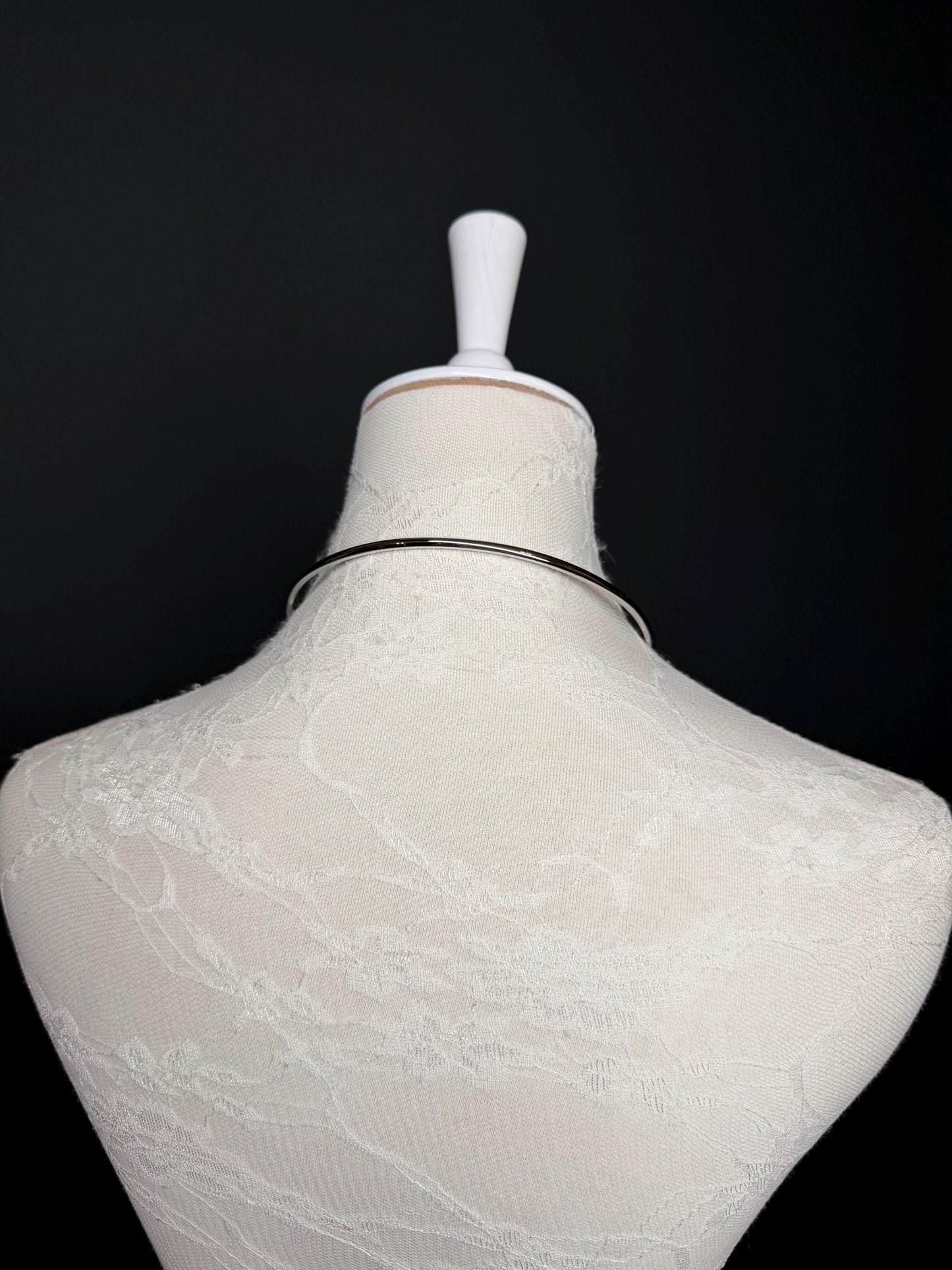 Handmade Leaf Petal Metal Choker Necklace, Bridal Design