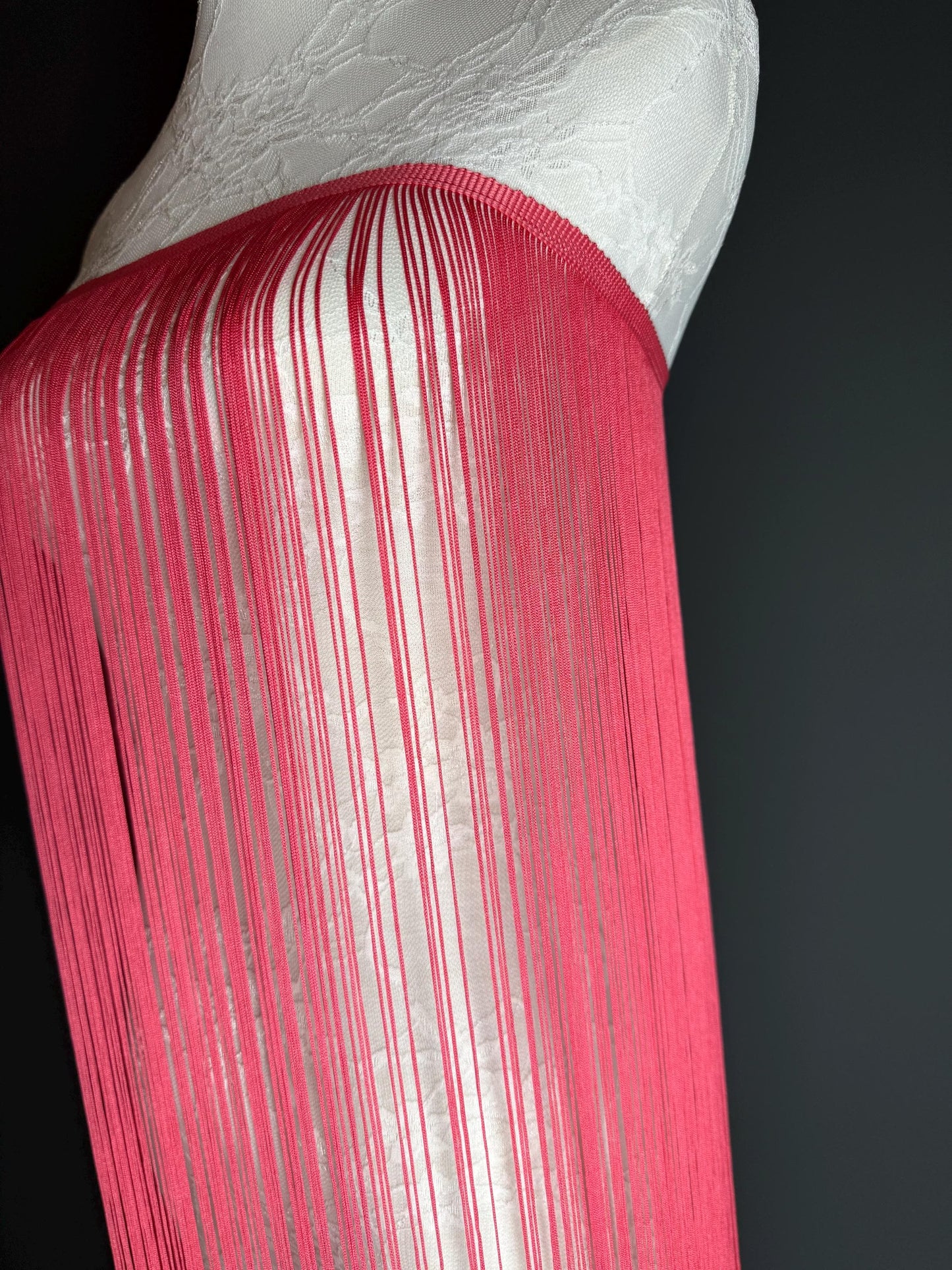 40” Wide Fringe Trim, 100cm Wide Fringe Trimming, High Quality, Dense High Quality Fringe, Salmon Pink, 27 Colours