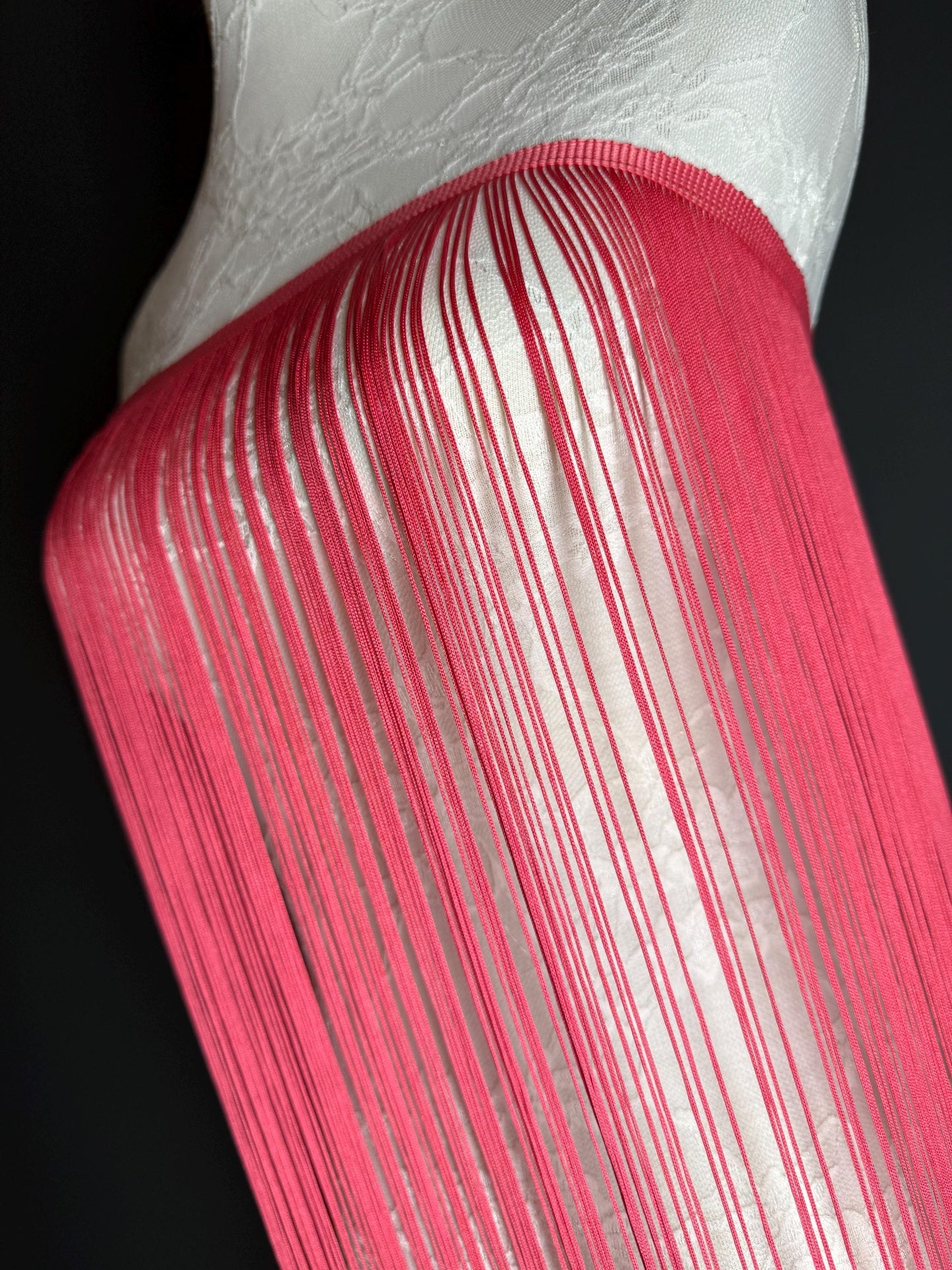 40” Wide Fringe Trim, 100cm Wide Fringe Trimming, High Quality, Dense High Quality Fringe, Salmon Pink, 27 Colours