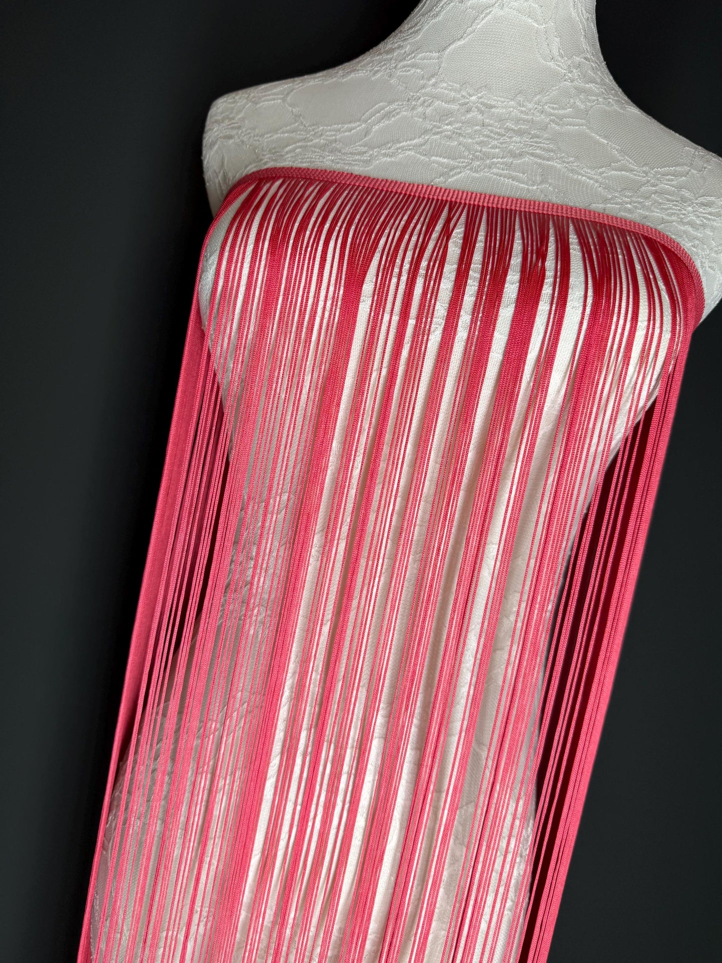 40” Wide Fringe Trim, 100cm Wide Fringe Trimming, High Quality, Dense High Quality Fringe, Salmon Pink, 27 Colours