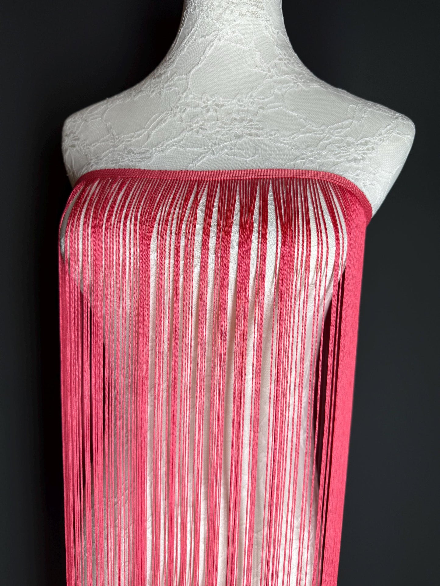 40” Wide Fringe Trim, 100cm Wide Fringe Trimming, High Quality, Dense High Quality Fringe, Salmon Pink, 27 Colours