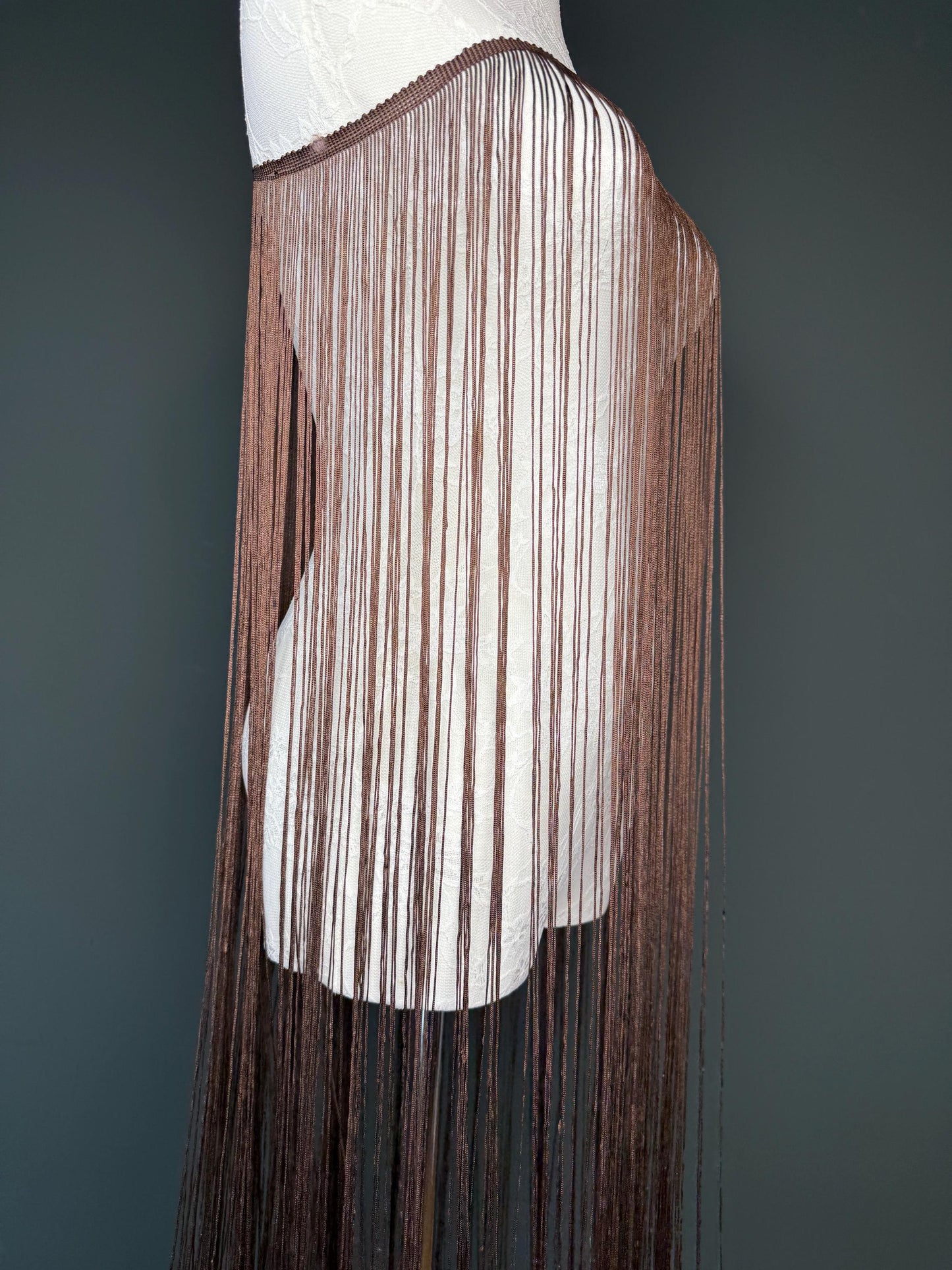 40” Wide Fringe Trim, 100cm Wide Fringe Trimming, High Quality, Dense High Quality Fringe, Dark Brown, 27 Colours