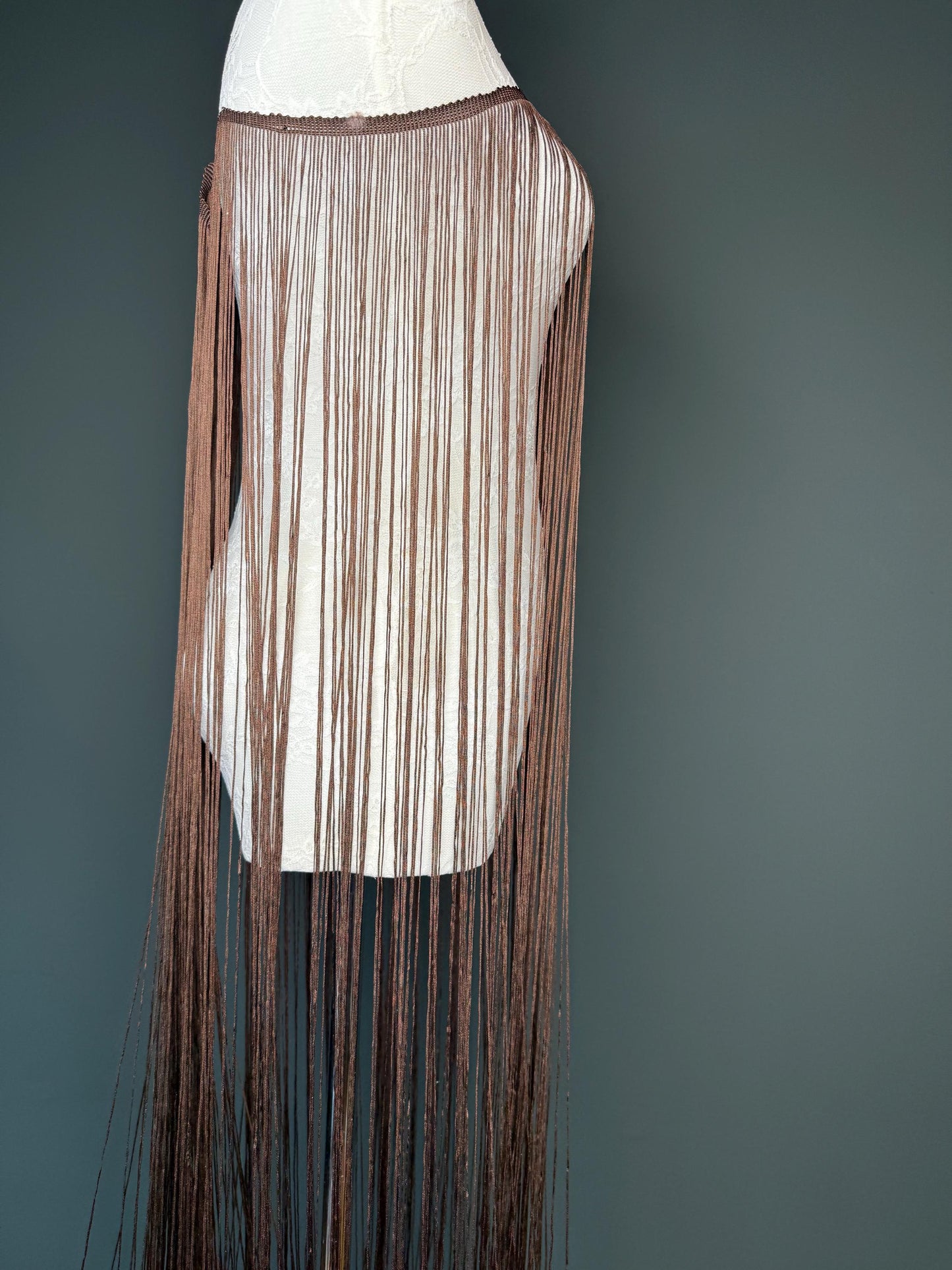 40” Wide Fringe Trim, 100cm Wide Fringe Trimming, High Quality, Dense High Quality Fringe, Dark Brown, 27 Colours