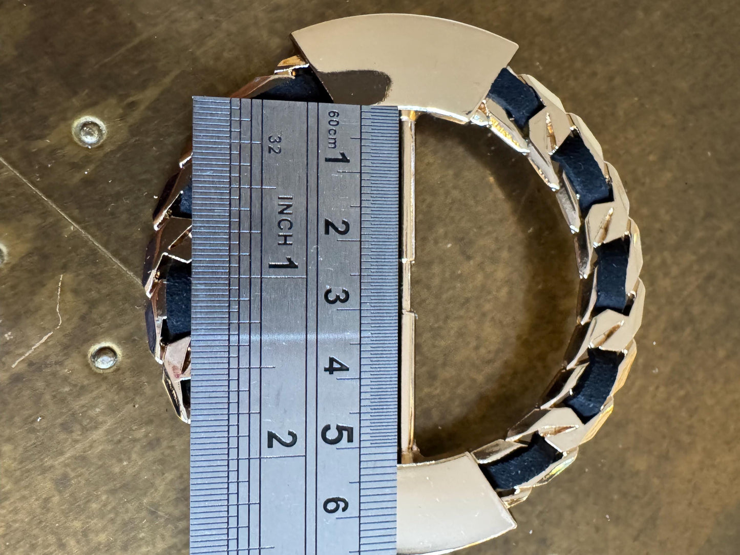 Metal Buckle, Statement Buckle, Gold Colour Solid Metal Buckle, Vegan, 8.5cm Circle, Couture, Swimwear, Clothing, Dresses