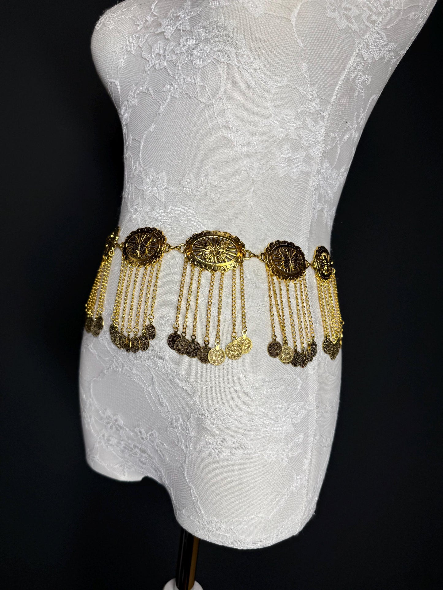 Handmade Gold Coin Belly Chain Belt - Festival Costume Accessory 18-40inch