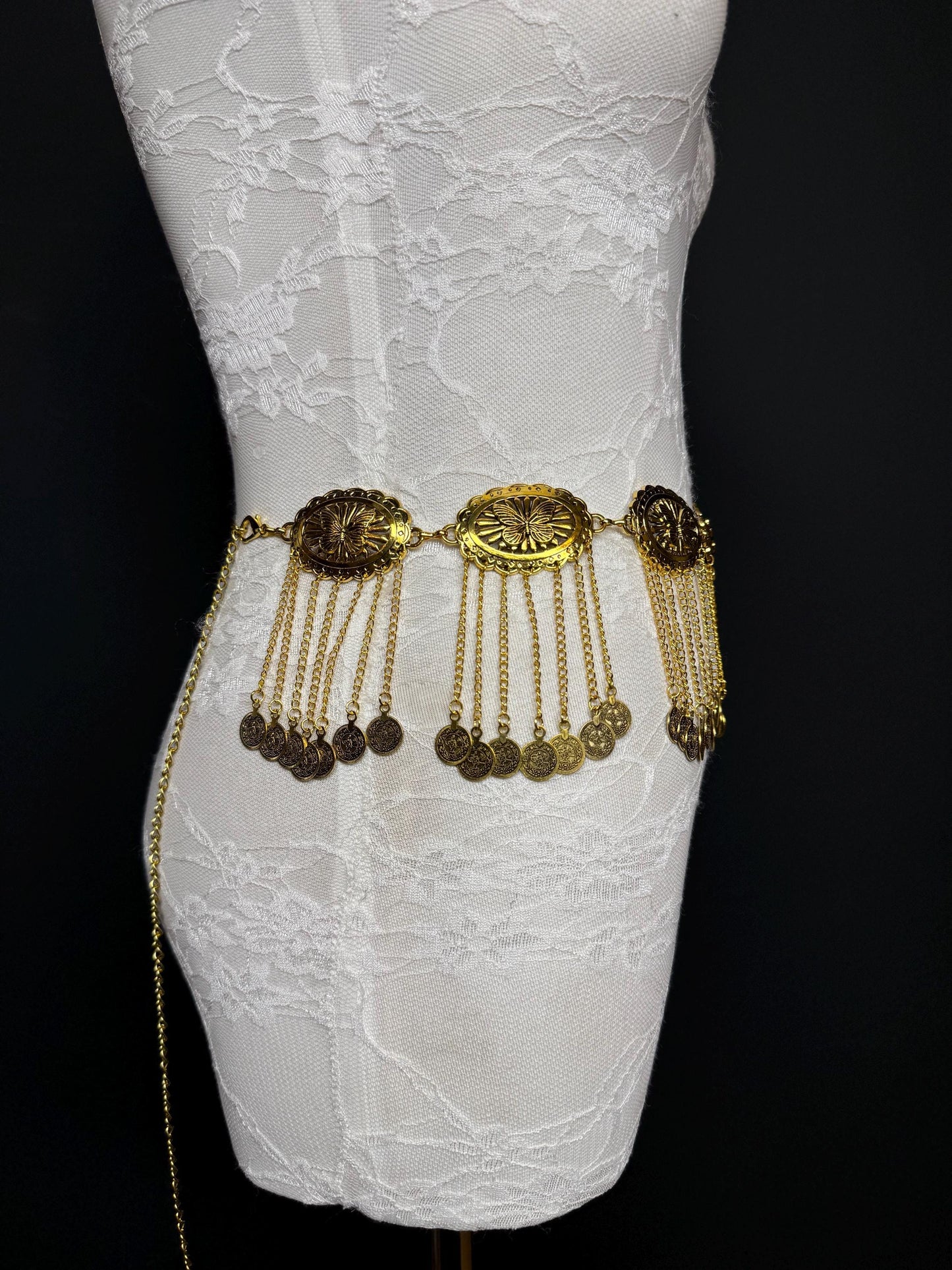 Handmade Gold Coin Belly Chain Belt - Festival Costume Accessory 18-40inch