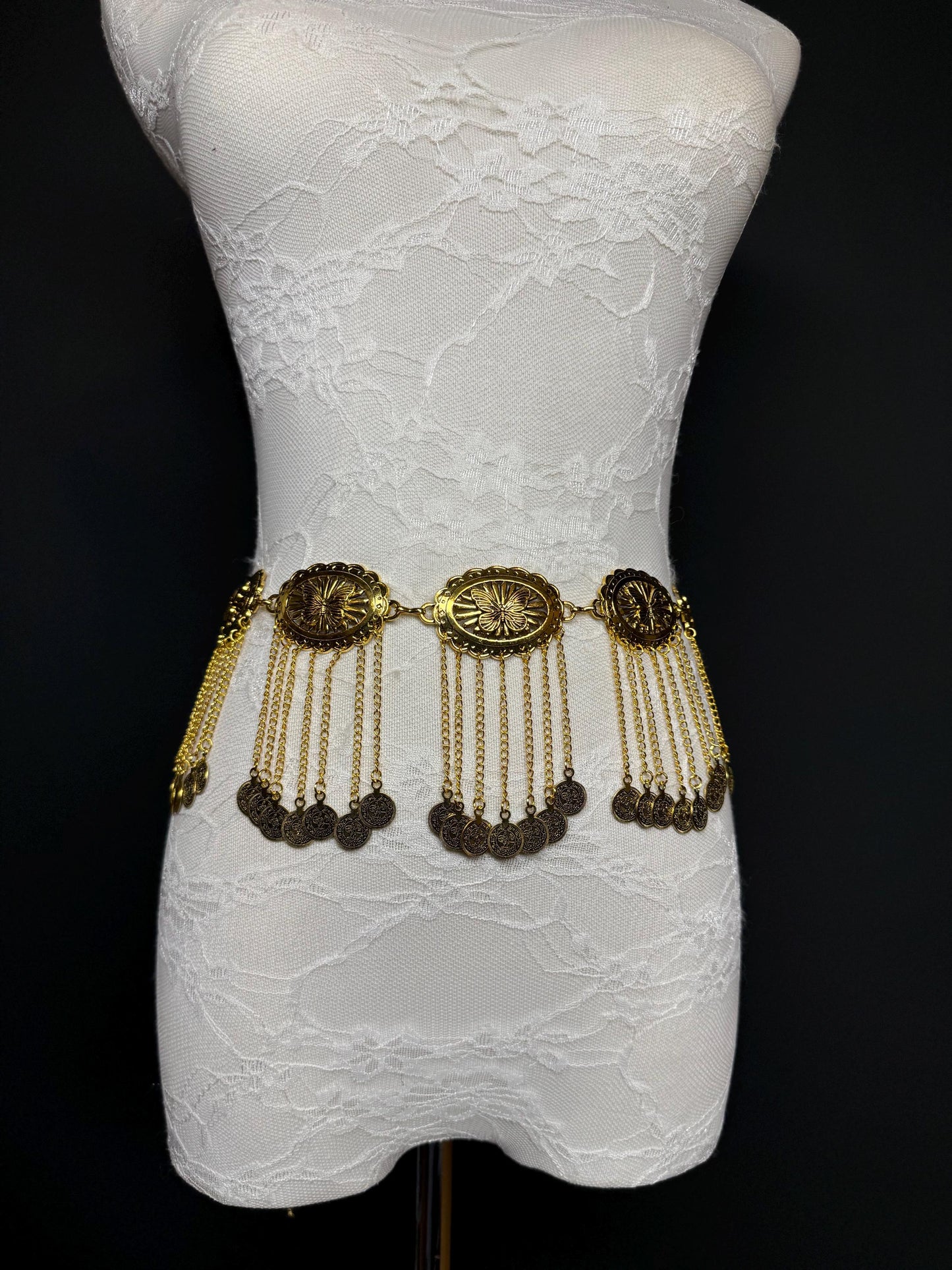 Handmade Gold Coin Belly Chain Belt - Festival Costume Accessory 18-40inch