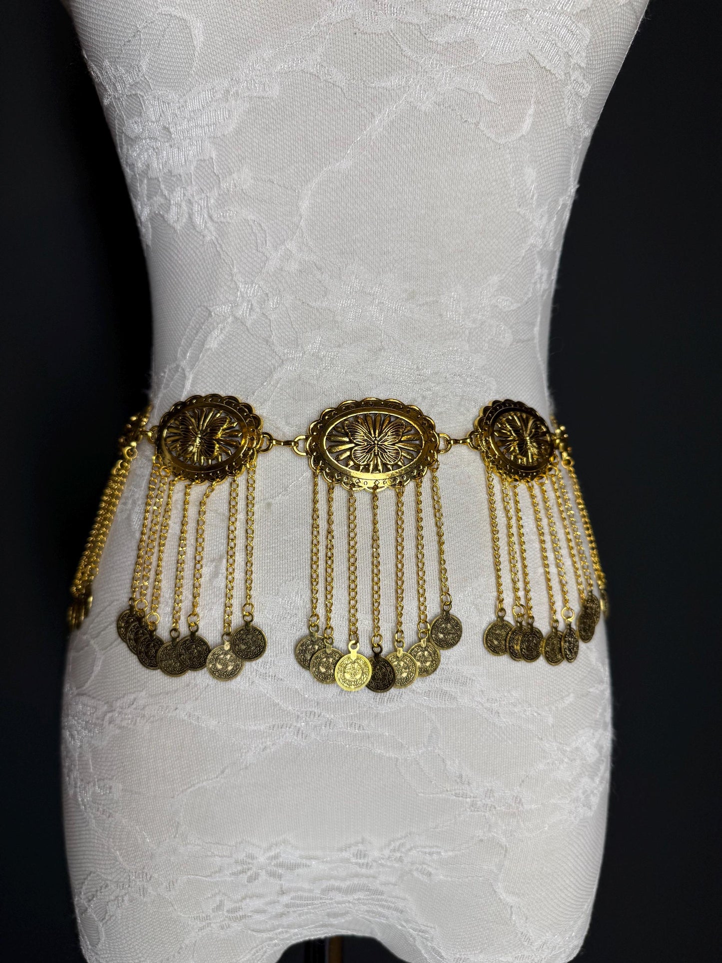 Handmade Gold Coin Belly Chain Belt - Festival Costume Accessory 18-40inch