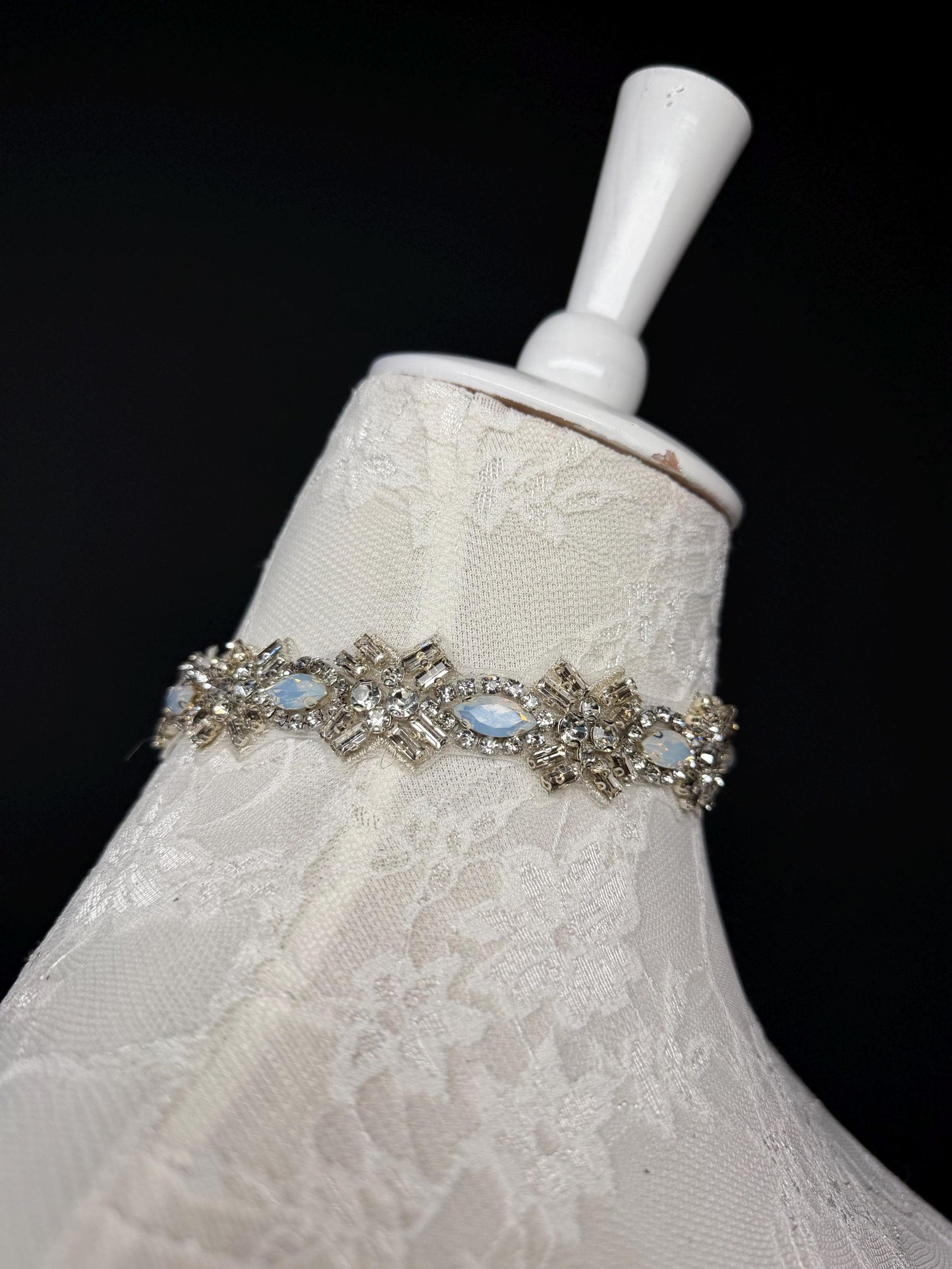 Pearl Jewel Choker: Handmade Elegant Bridal Necklace, Diamante, Jewels, Silver