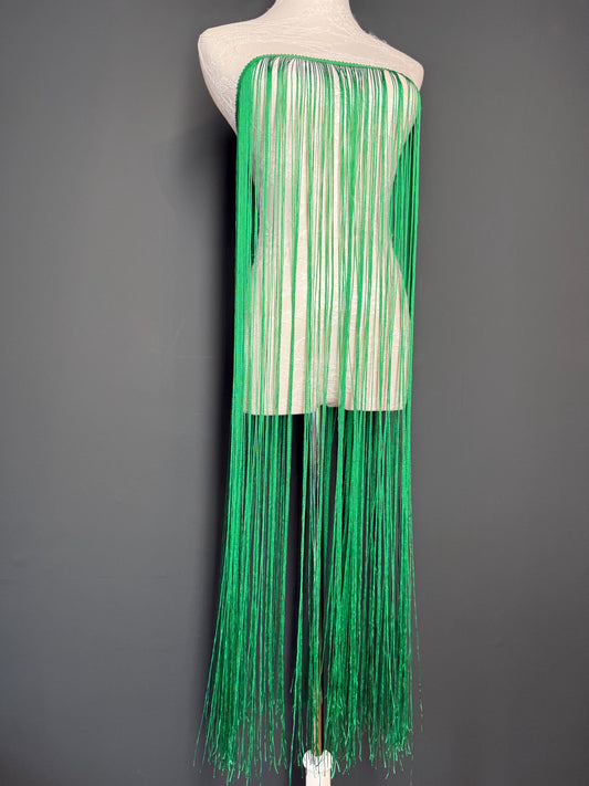 40” Wide Fringe Trim, 100cm Wide Fringe Trimming, High Quality, Dense High Quality Fringe, Jade Green, 27 Colours