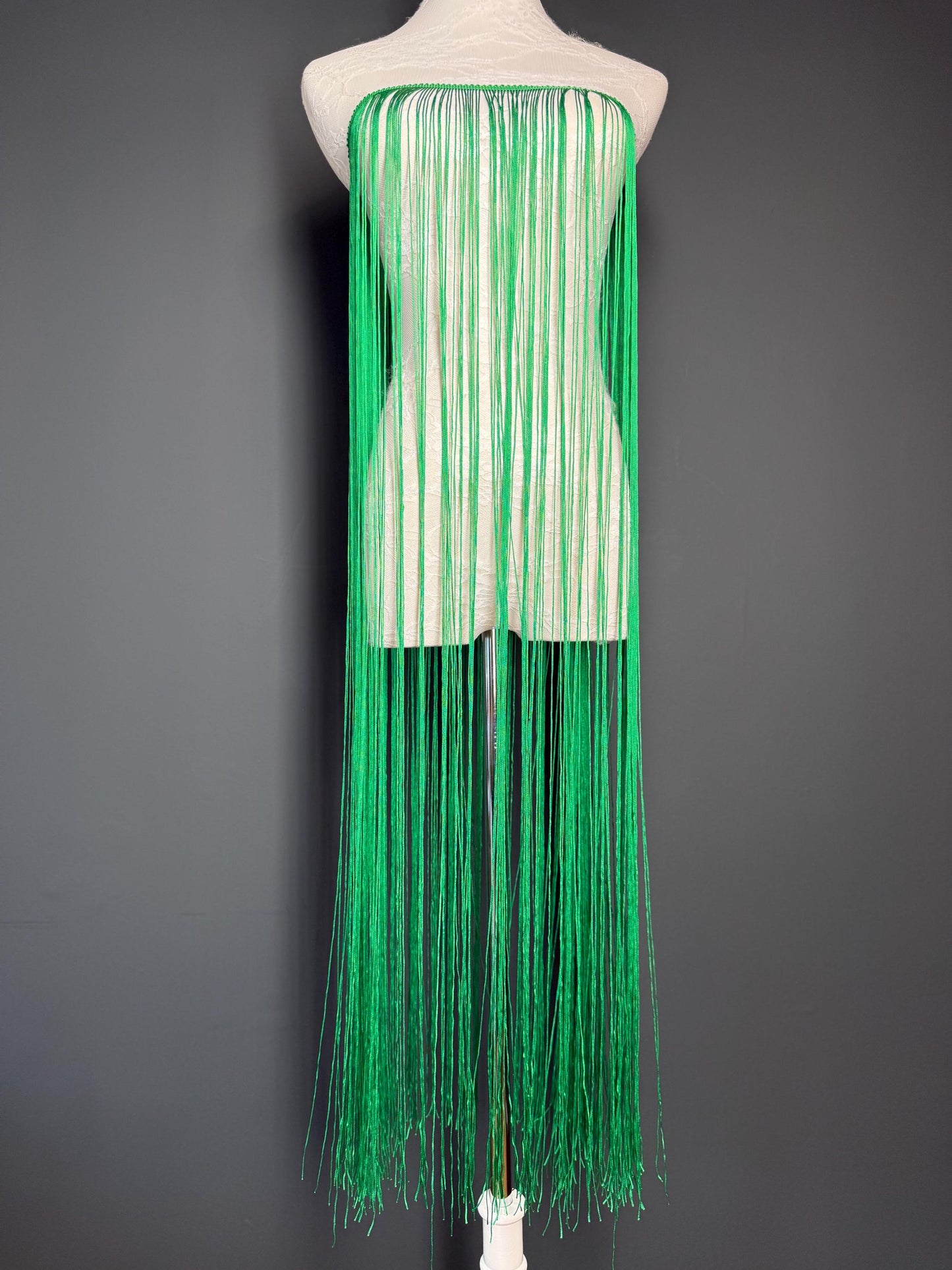 40” Wide Fringe Trim, 100cm Wide Fringe Trimming, High Quality, Dense High Quality Fringe, Jade Green, 27 Colours