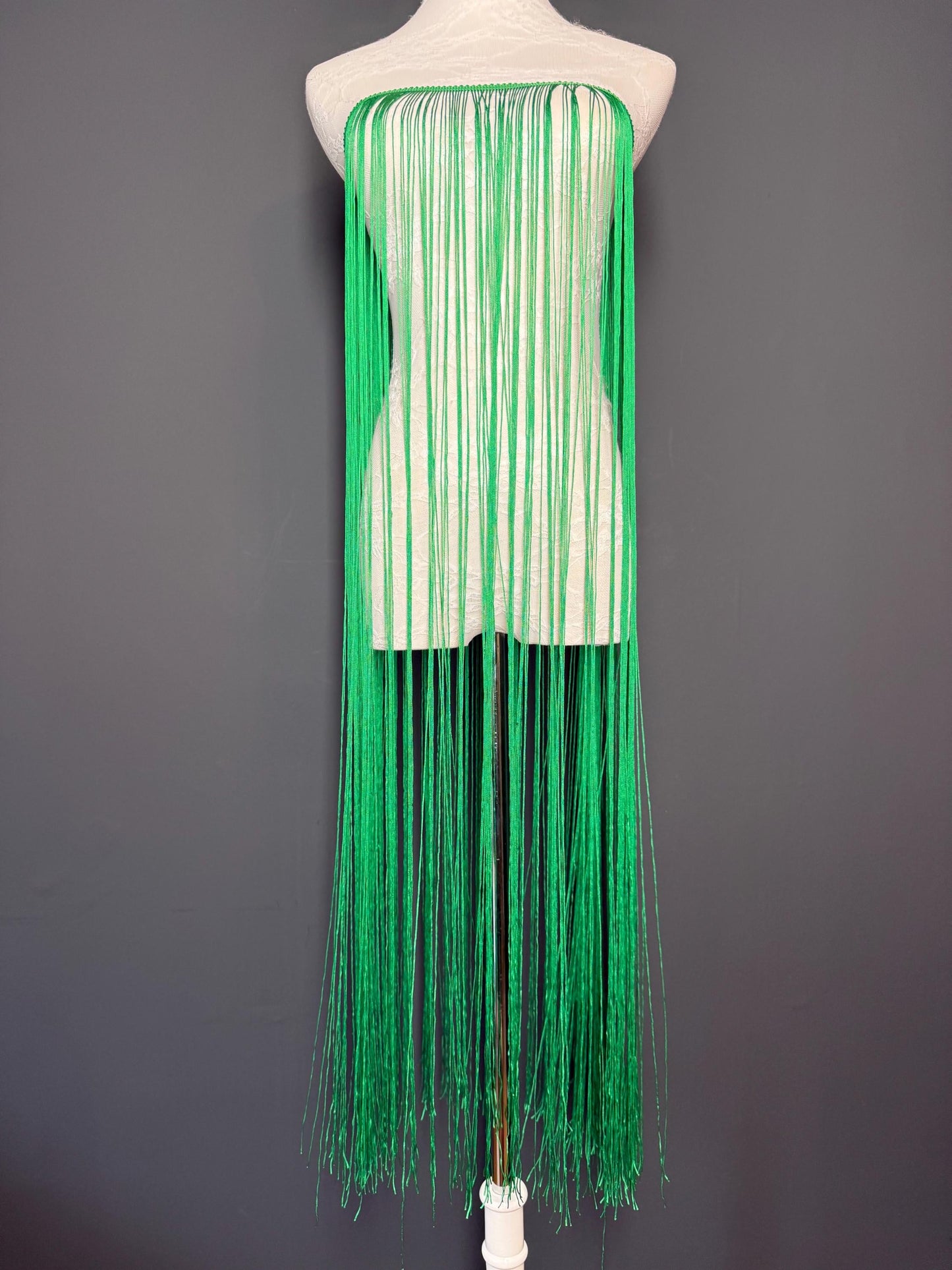 40” Wide Fringe Trim, 100cm Wide Fringe Trimming, High Quality, Dense High Quality Fringe, Jade Green, 27 Colours
