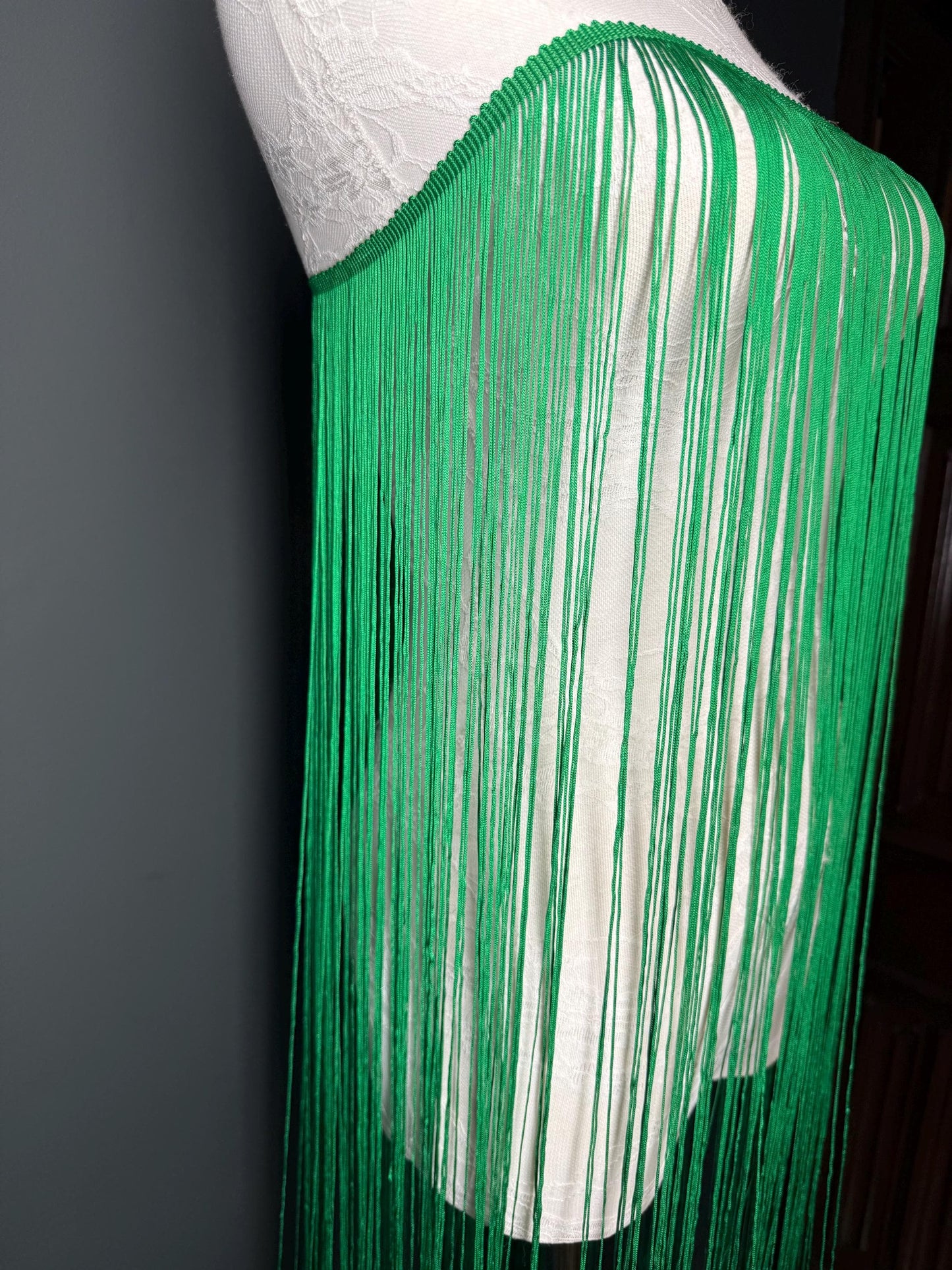 40” Wide Fringe Trim, 100cm Wide Fringe Trimming, High Quality, Dense High Quality Fringe, Jade Green, 27 Colours