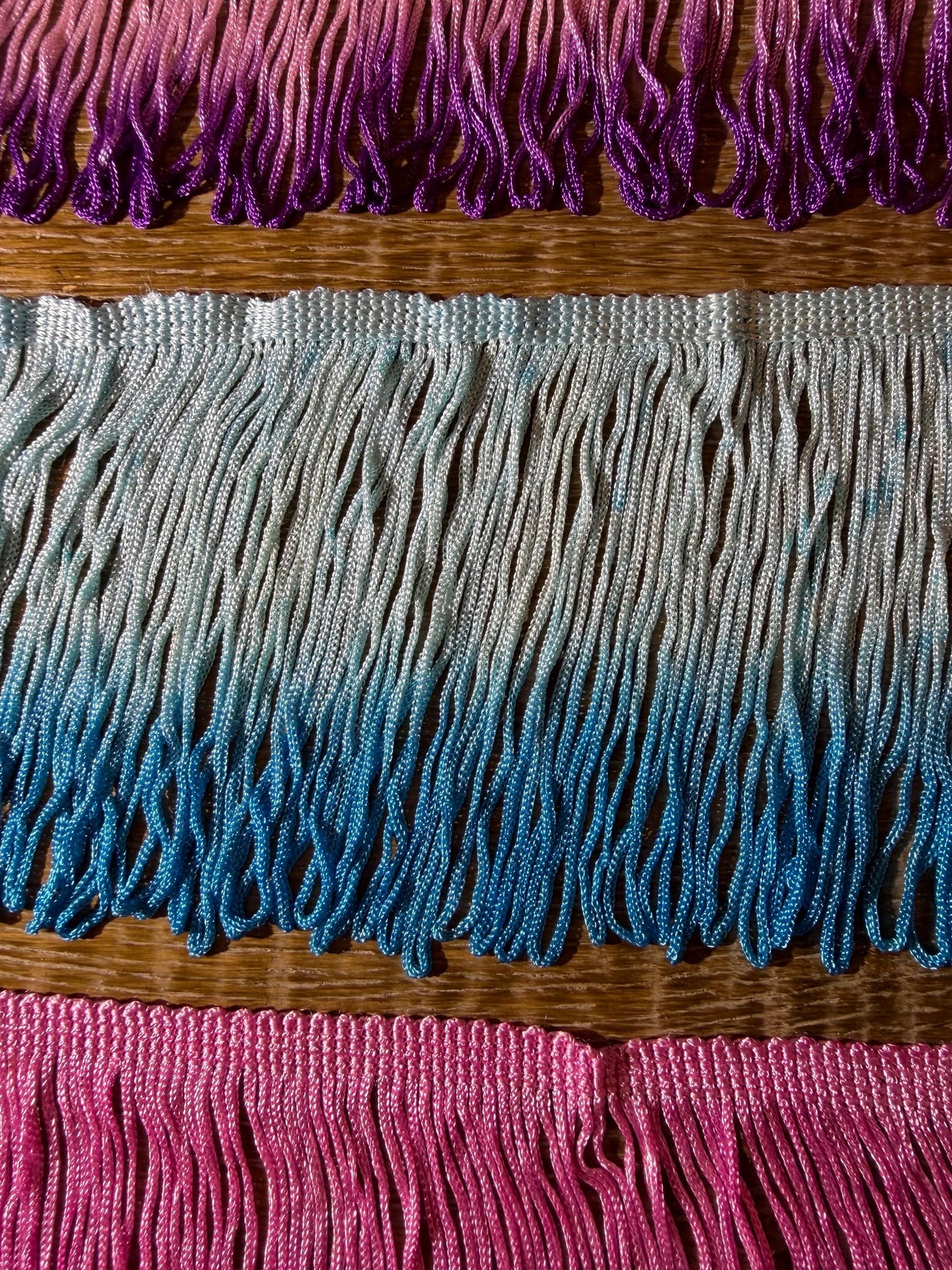 4" Looped Tie Dye Fringe, Couture Trim, Dance Costume Design