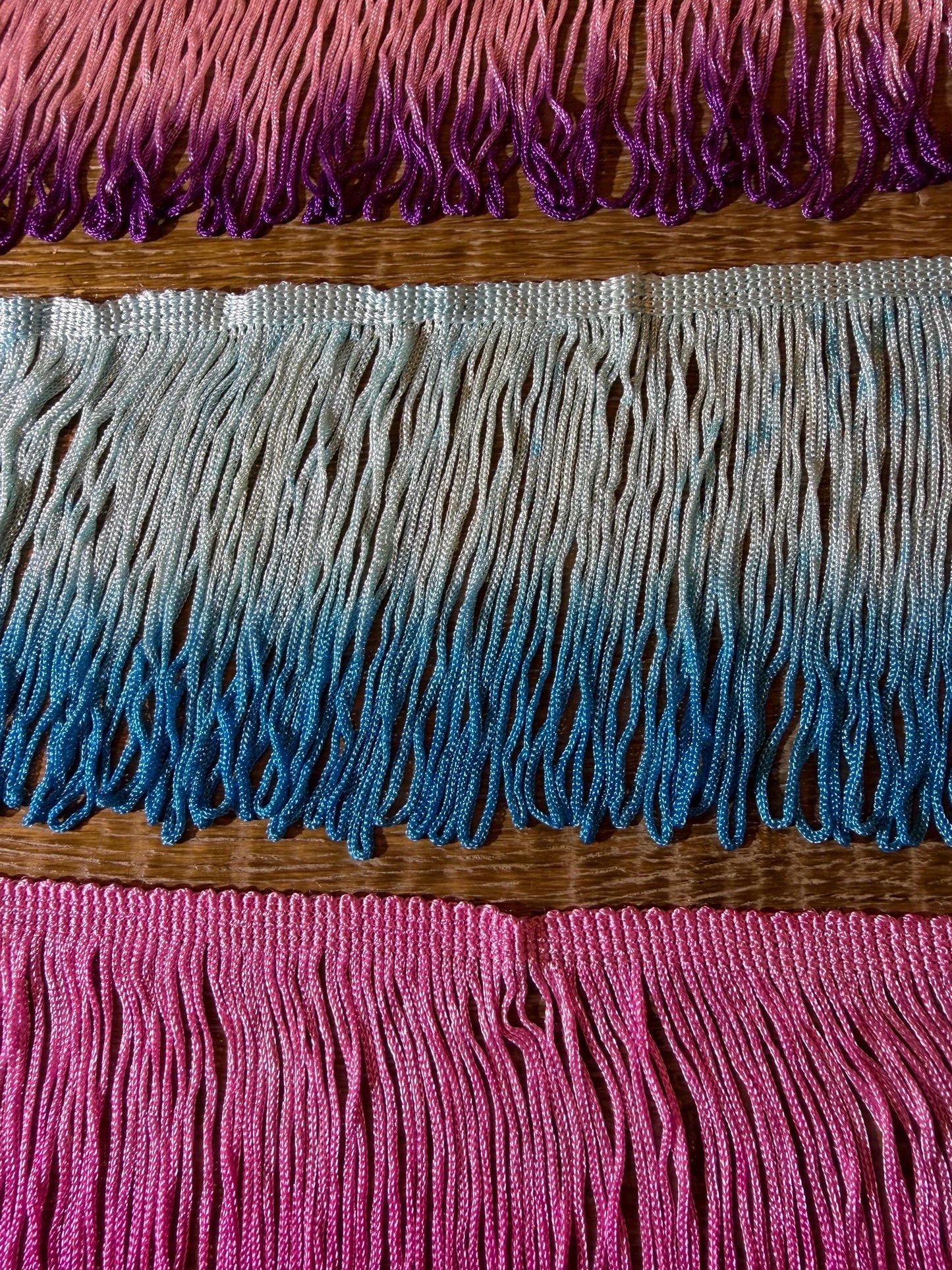 4" Looped Tie Dye Fringe, Couture Trim, Dance Costume Design