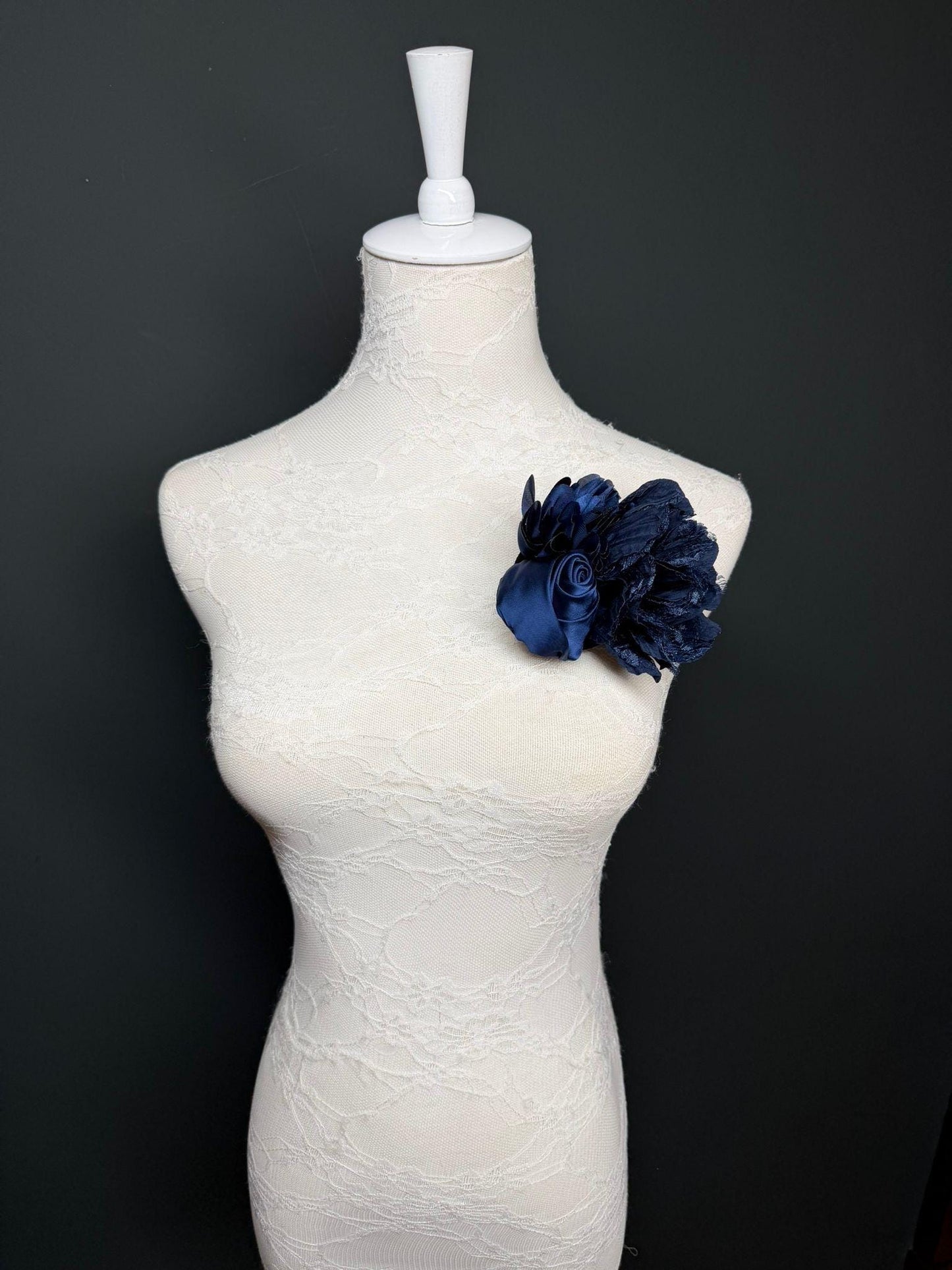 Large Corsage Flower, Navy, 9 colours, 5.5” 14cm Wide