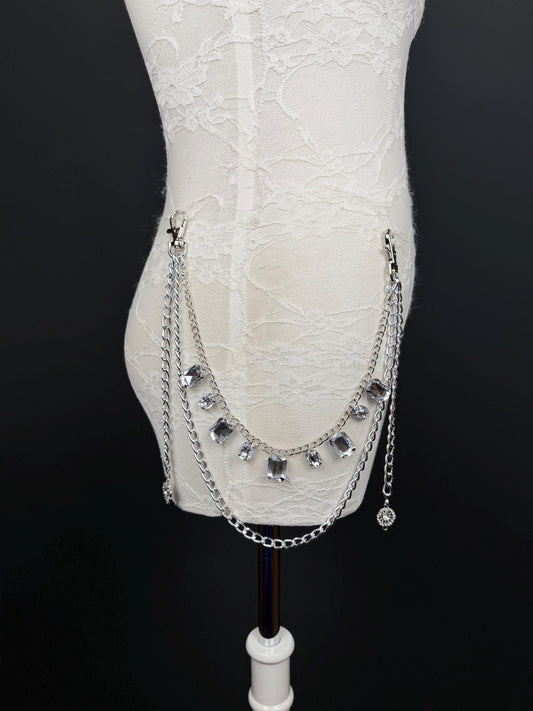 Jewel Two Row Jeans Chain: Festival Fashion Accessory, Gift