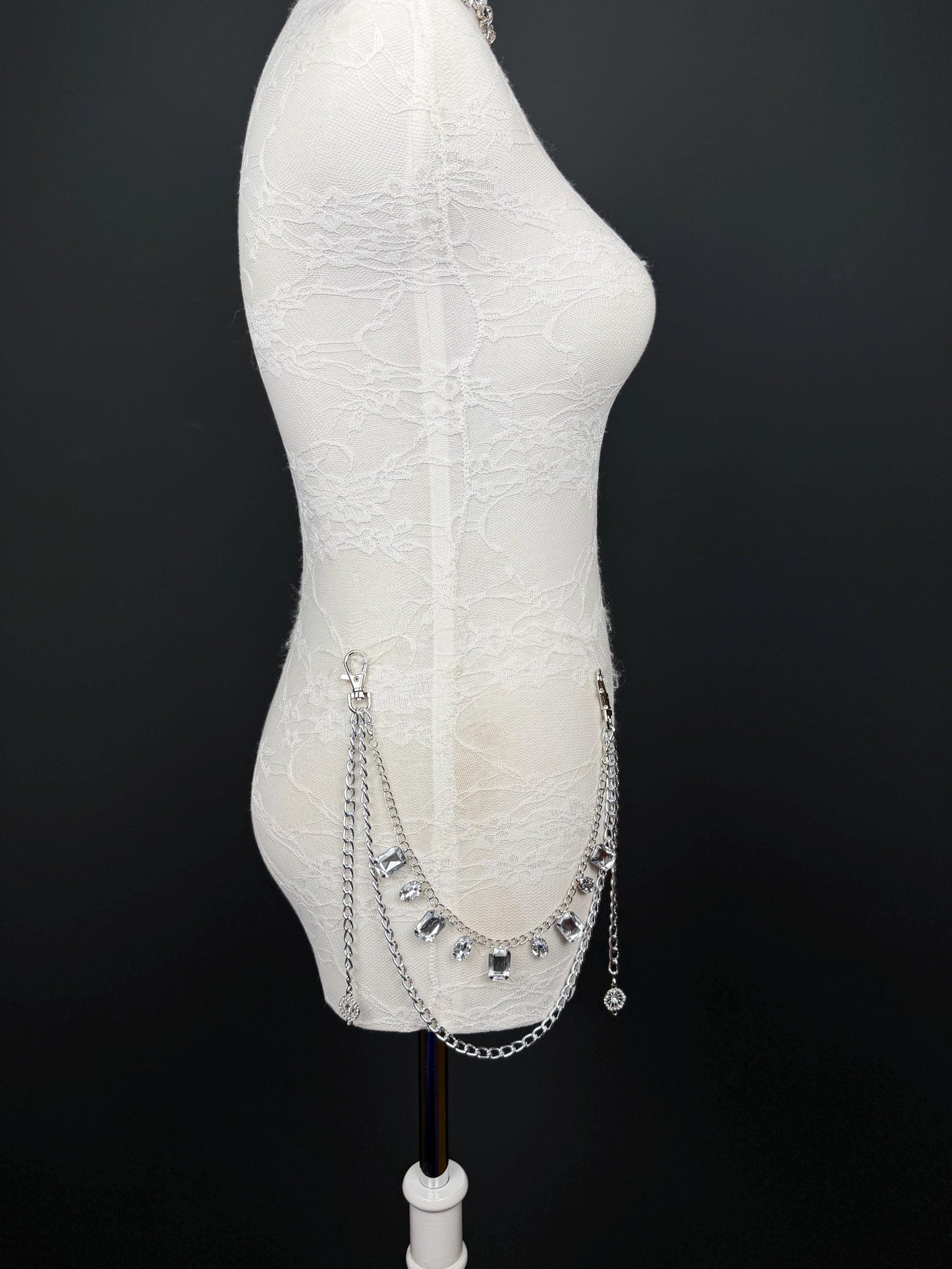 Jewel Two Row Jeans Chain: Festival Fashion Accessory, Gift