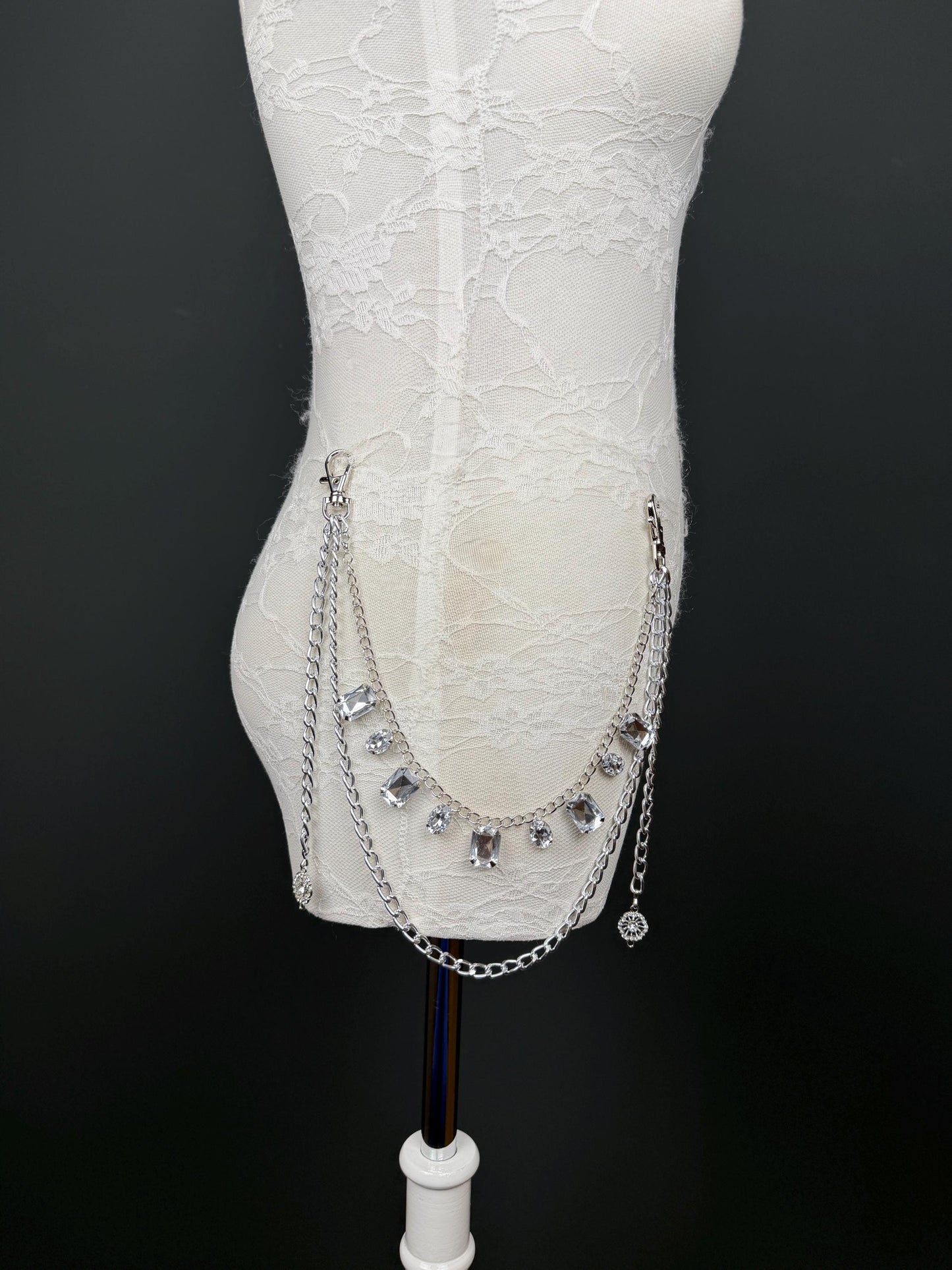 Jewel Two Row Jeans Chain: Festival Fashion Accessory, Gift