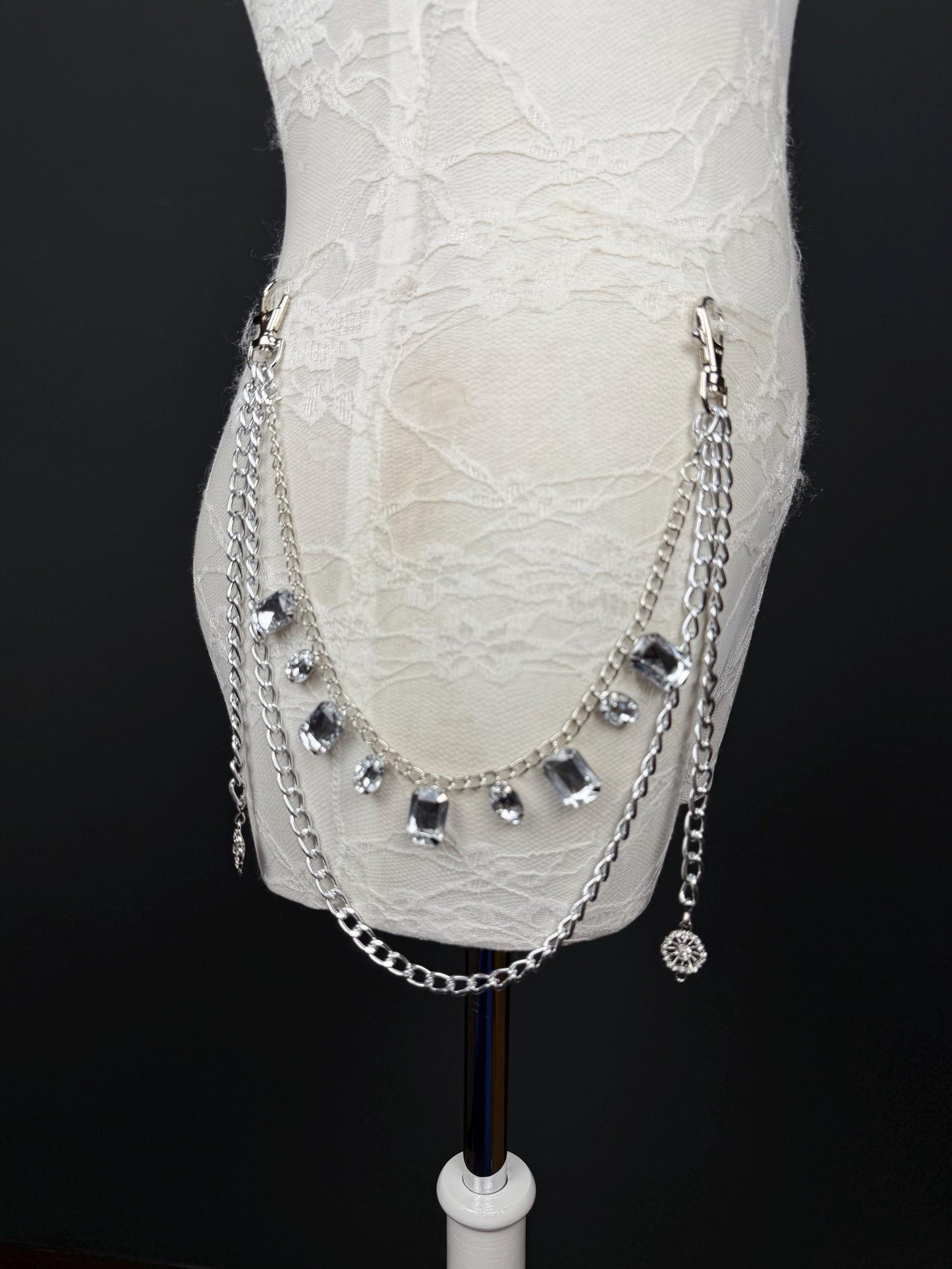 Jewel Two Row Jeans Chain: Festival Fashion Accessory, Gift