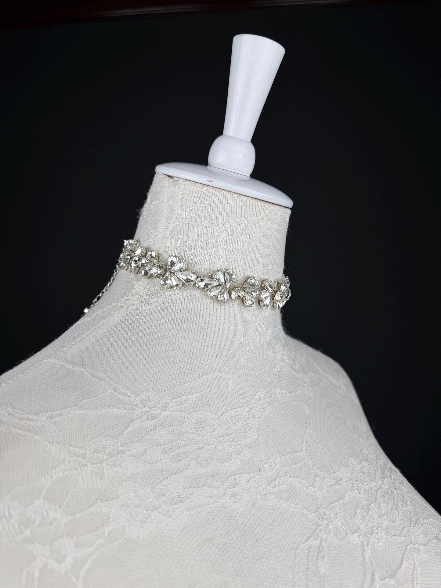 Jewel Choker: Handmade Elegant Bridal Necklace, Diamante, Jewels, Silver