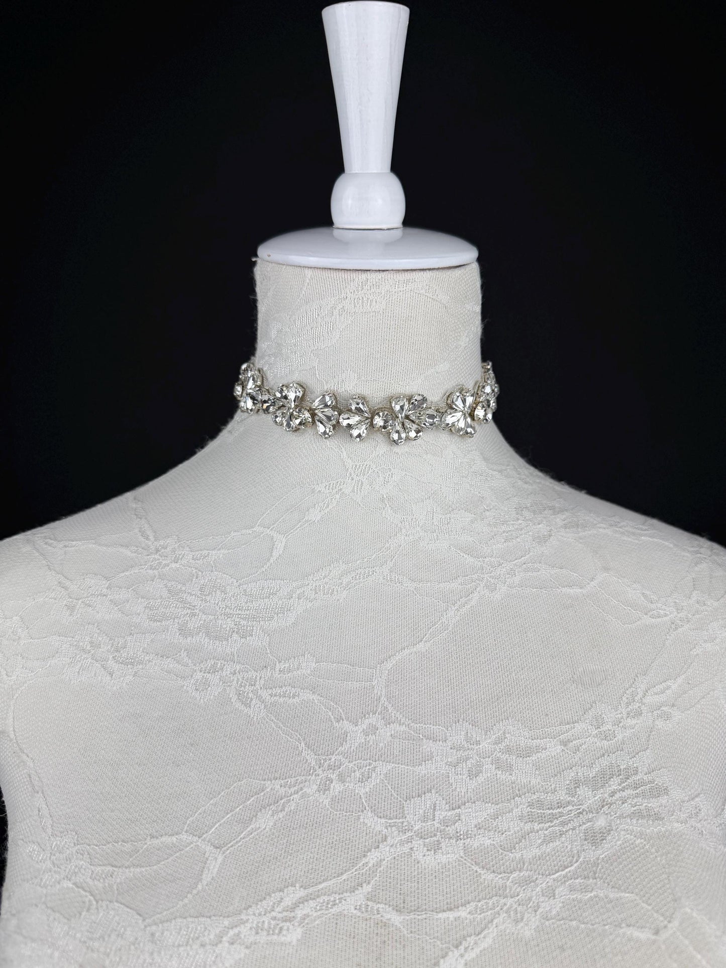 Jewel Choker: Handmade Elegant Bridal Necklace, Diamante, Jewels, Silver