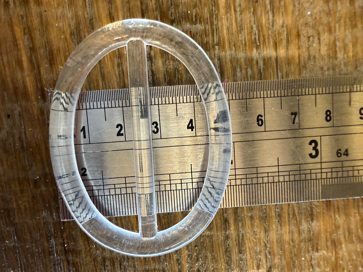 Transparent Plastic Buckle, 5cm Bar, DIY Belts, Bags, Crafts