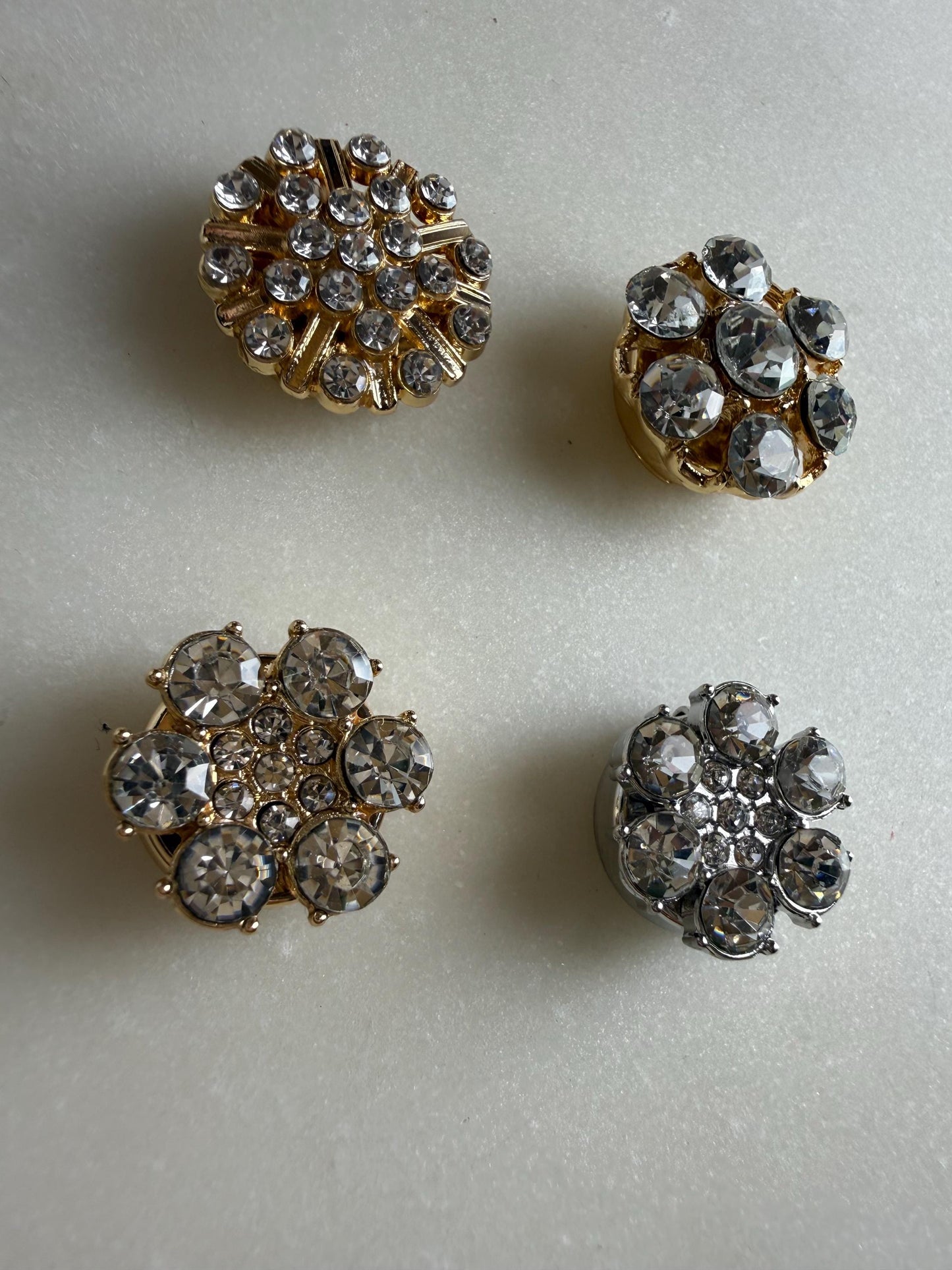 Jewel Button Covers for Shirts (Fits up to 18L), Bridal & Wedding Shirt Accessories