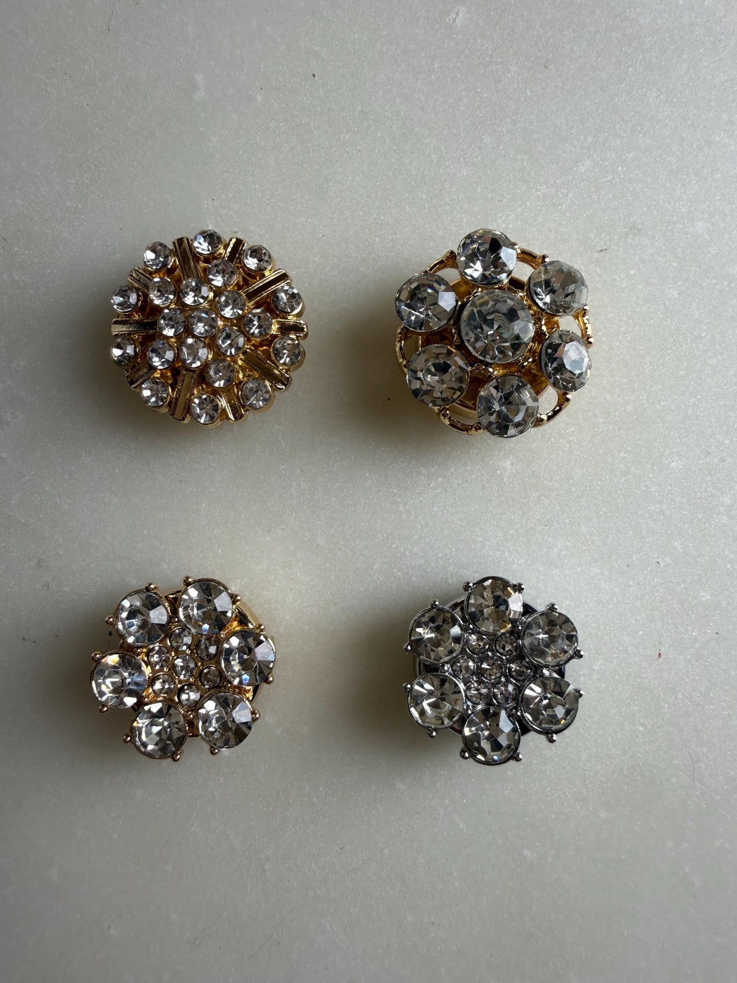 Jewel Button Covers for Shirts (Fits up to 18L), Bridal & Wedding Shirt Accessories