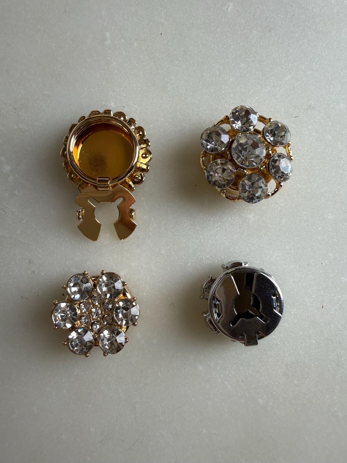 Jewel Button Covers for Shirts (Fits up to 18L), Bridal & Wedding Shirt Accessories