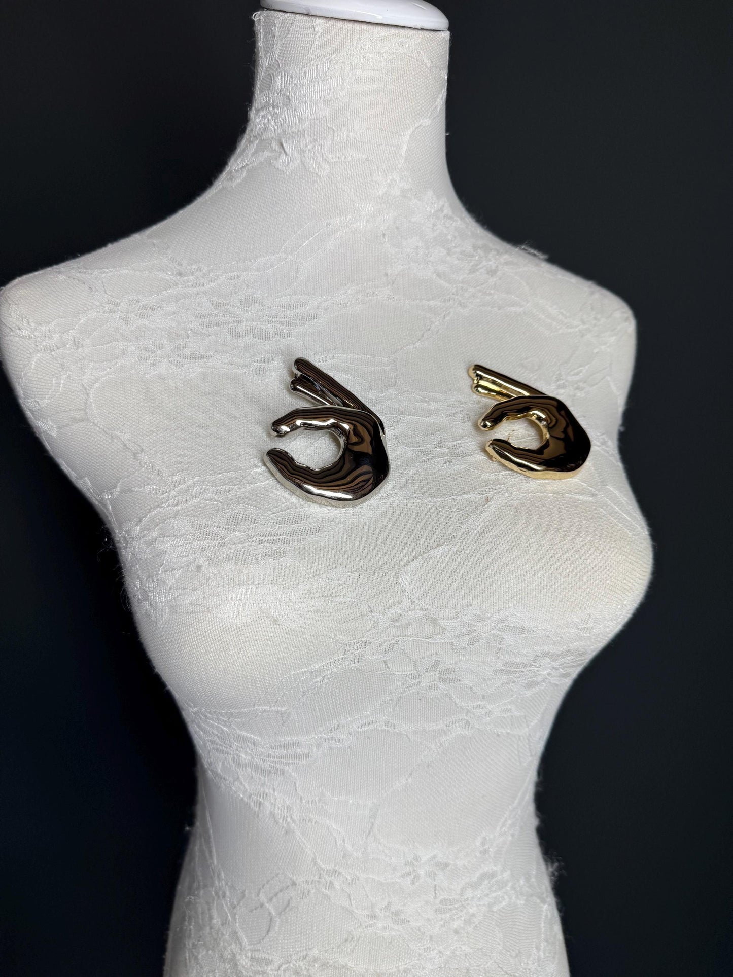 3” Brooch, Solid Metal Hand Brooch, Fashionable Brooch, Unique, 7cm x 5.5cm Brooch, Pin on Brooch, Brooch, High Quality Metal, Silver, Gold