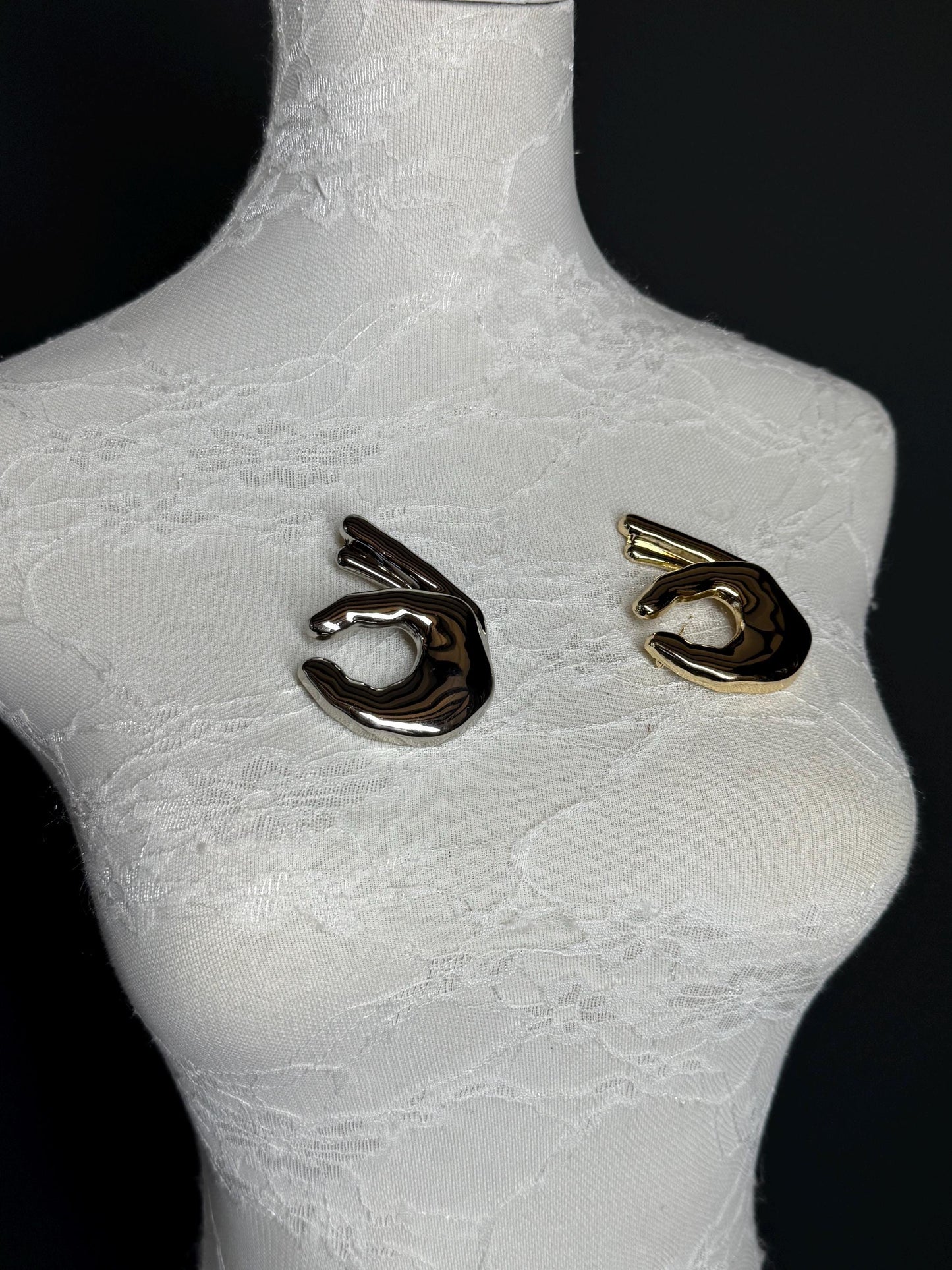 3” Brooch, Solid Metal Hand Brooch, Fashionable Brooch, Unique, 7cm x 5.5cm Brooch, Pin on Brooch, Brooch, High Quality Metal, Silver, Gold