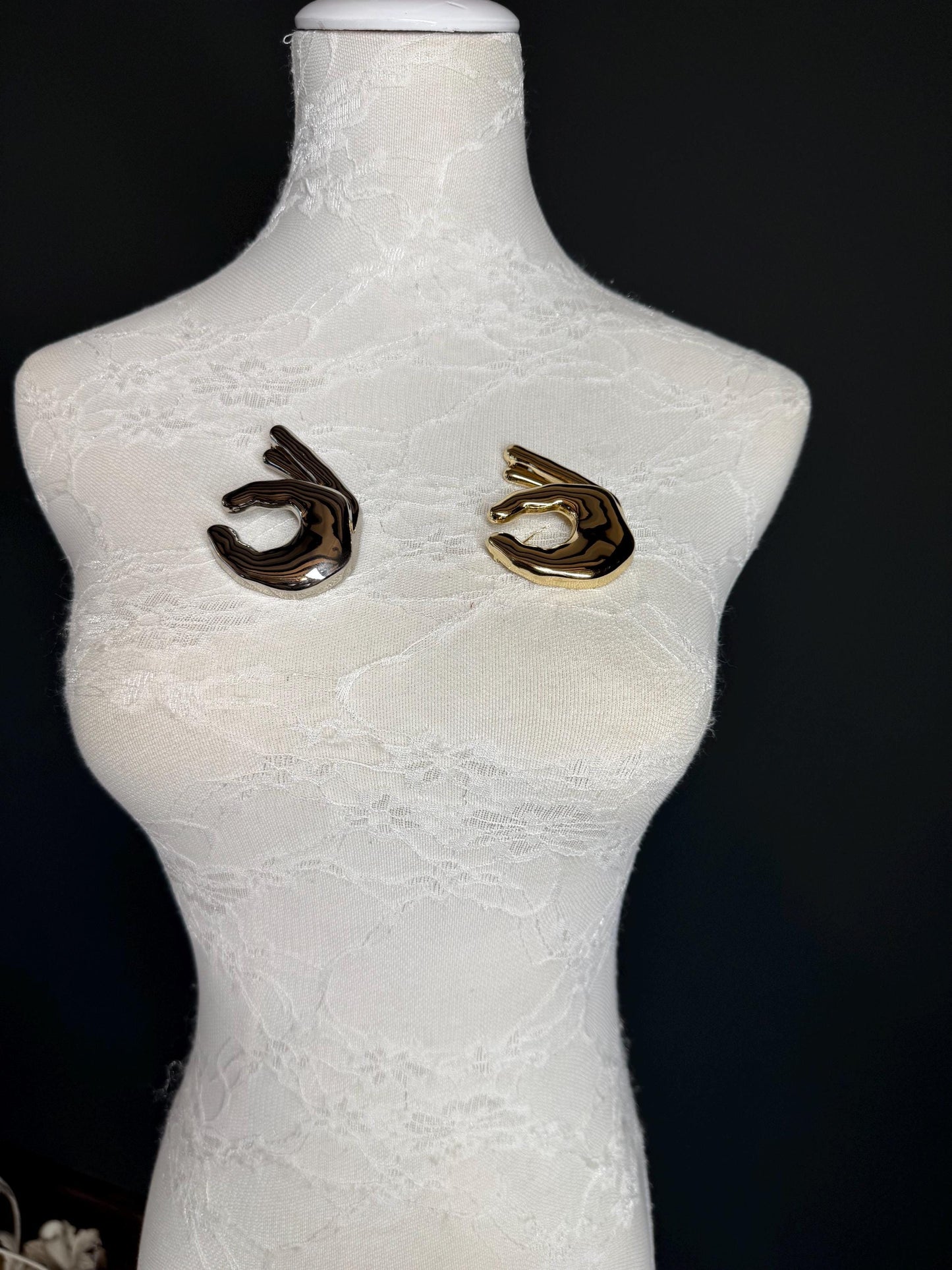 3” Brooch, Solid Metal Hand Brooch, Fashionable Brooch, Unique, 7cm x 5.5cm Brooch, Pin on Brooch, Brooch, High Quality Metal, Silver, Gold