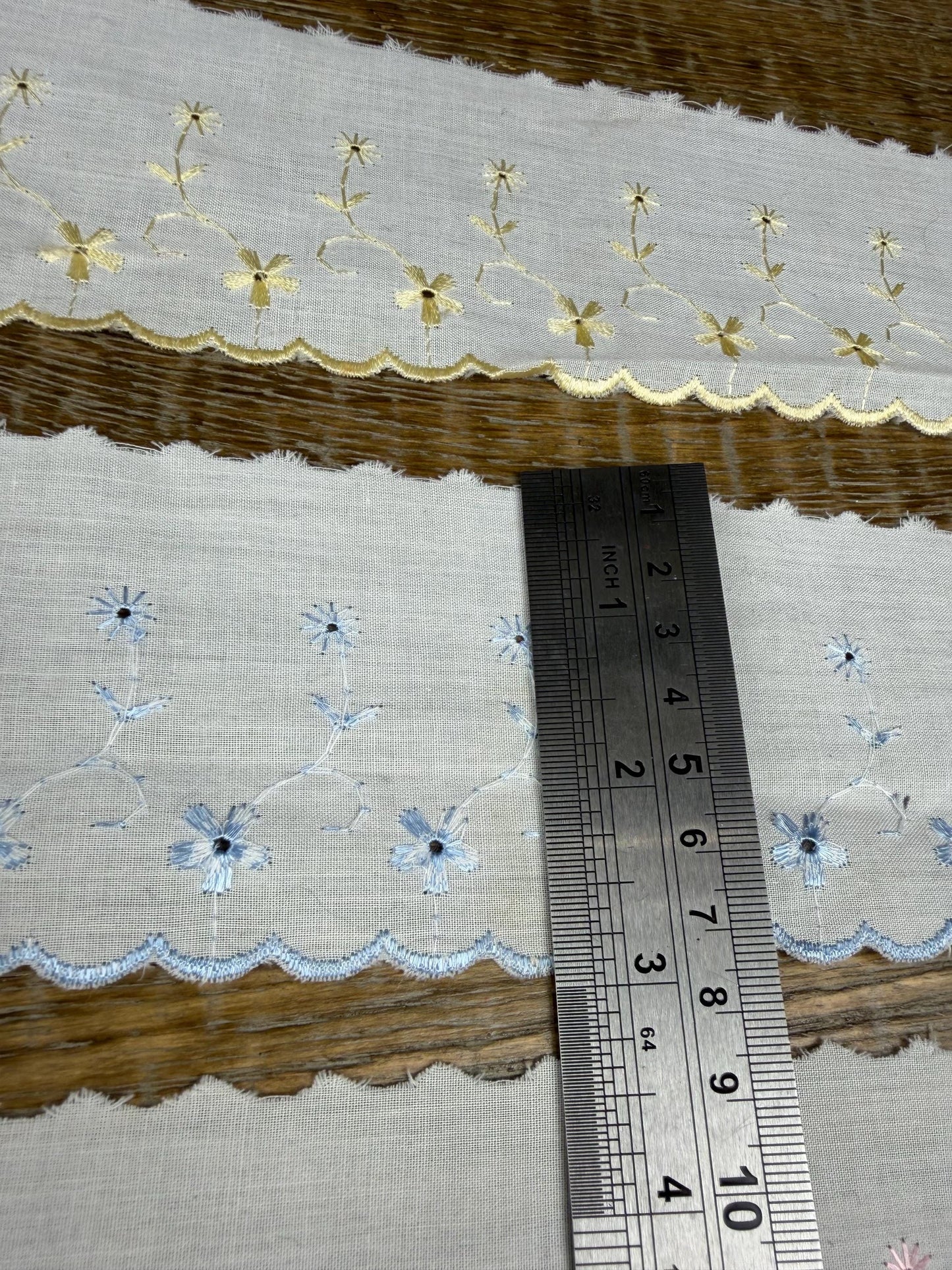 3” Wide Lace, Broderie Anglais, Embroidered Lace, Clothing