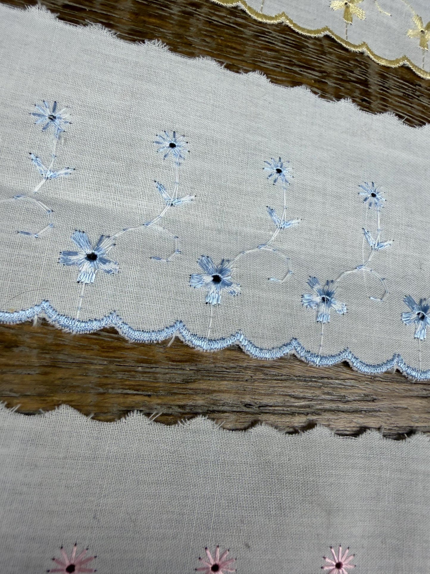 3” Wide Lace, Broderie Anglais, Embroidered Lace, Clothing