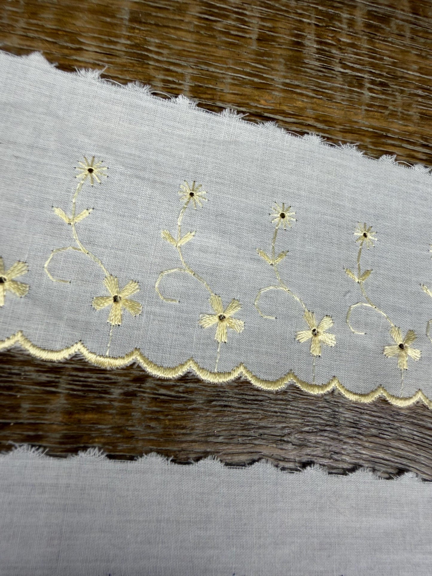 3” Wide Lace, Broderie Anglais, Embroidered Lace, Clothing