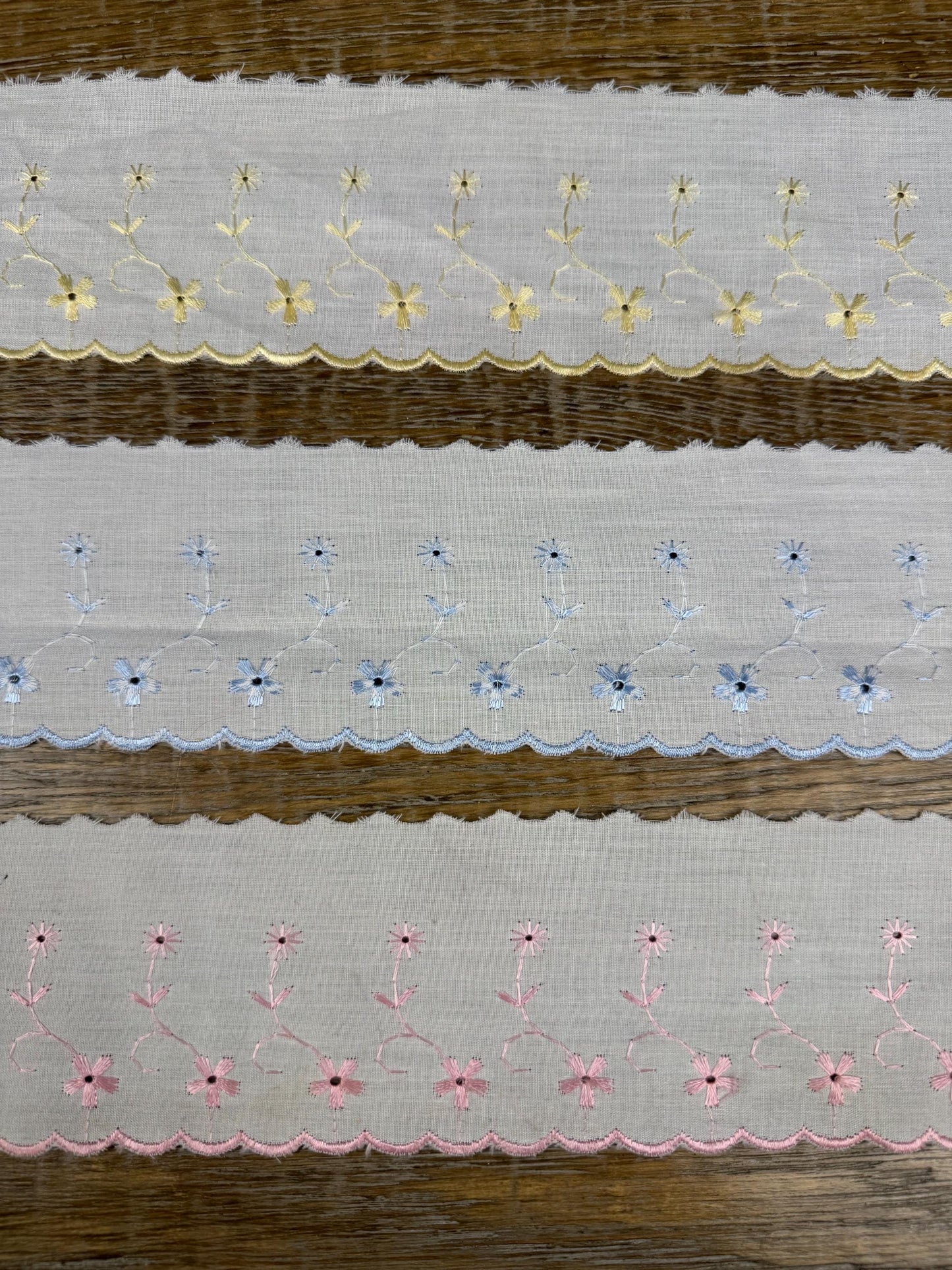 3” Wide Lace, Broderie Anglais, Embroidered Lace, Clothing