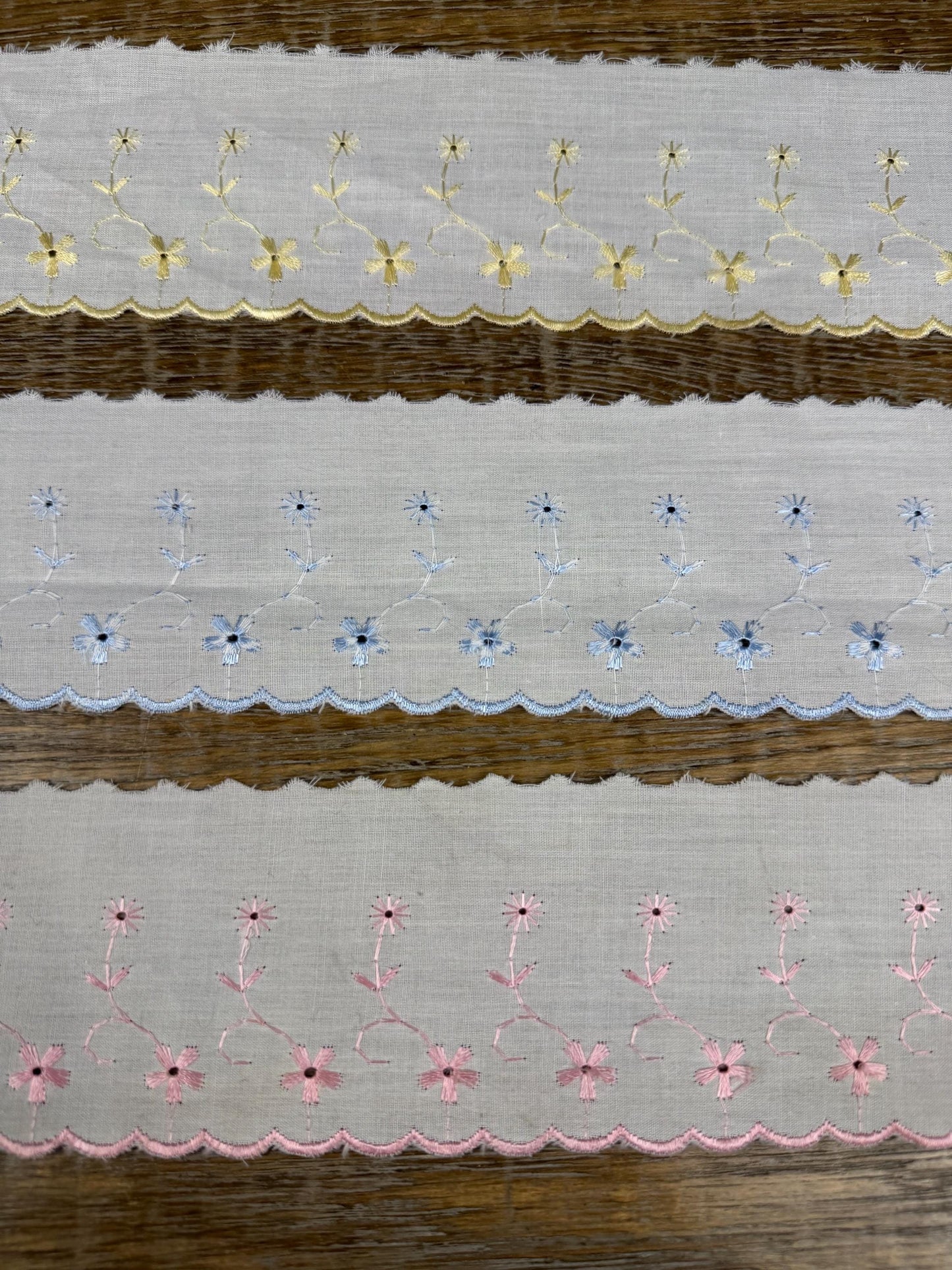 3” Wide Lace, Broderie Anglais, Embroidered Lace, Clothing