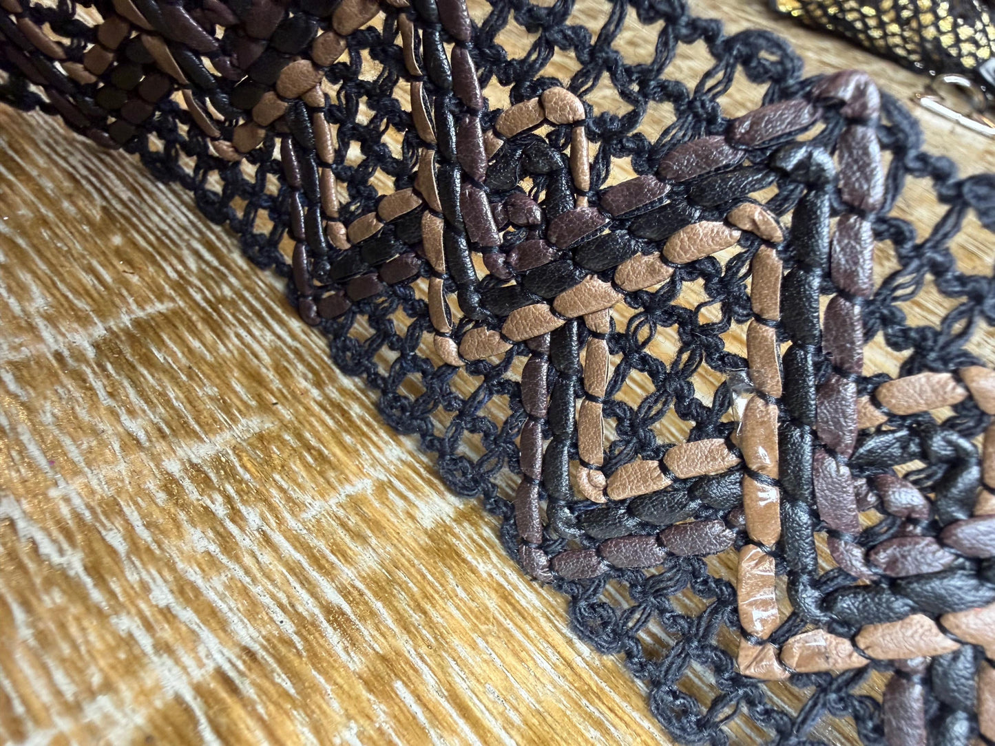 Braided Tape, Faux Leather, Vegan, Non Stretch Woven Fashionable Trim