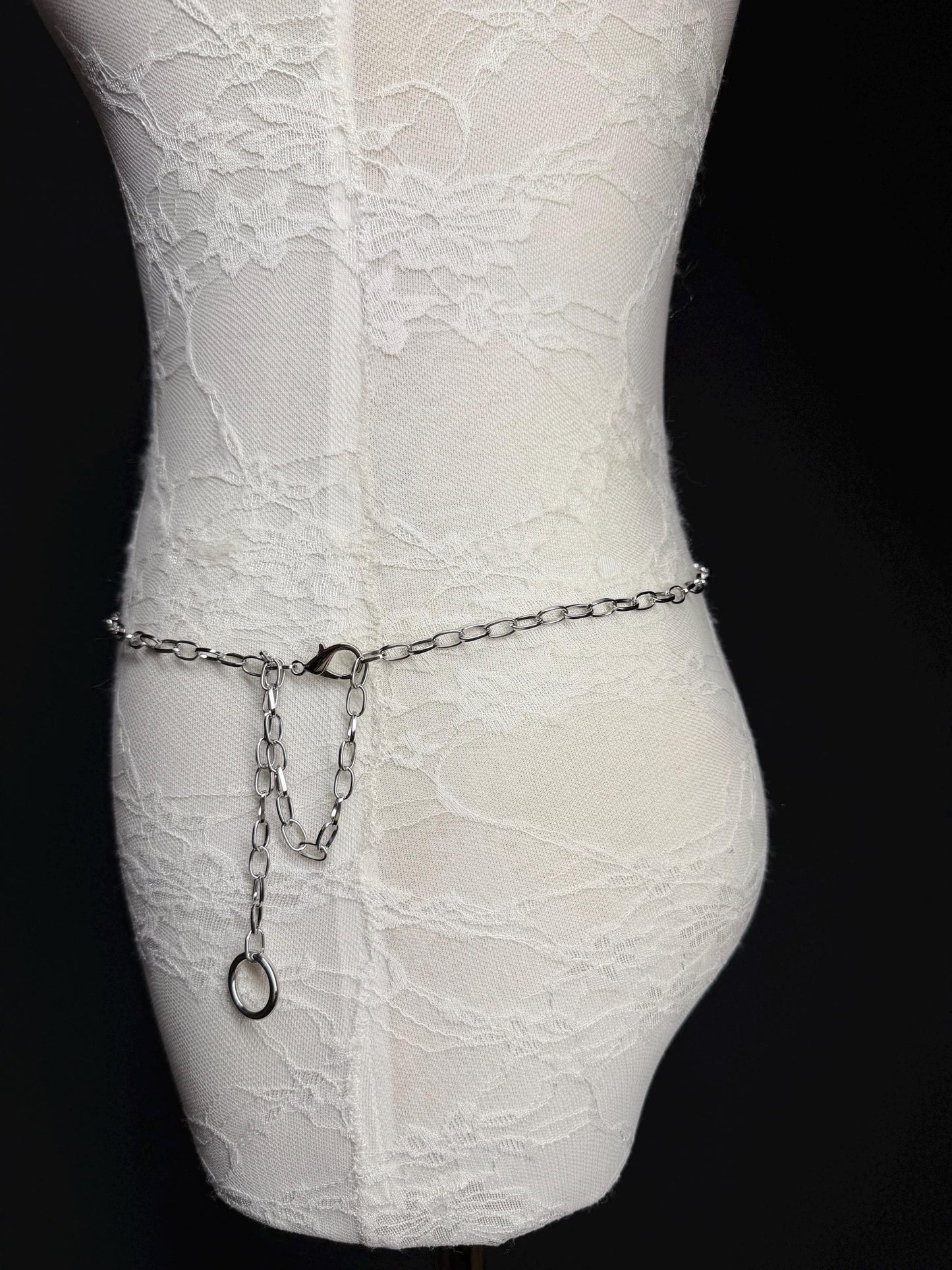 Silver Chain Belt,  Handmade to Measure 18–60 Inch Waist