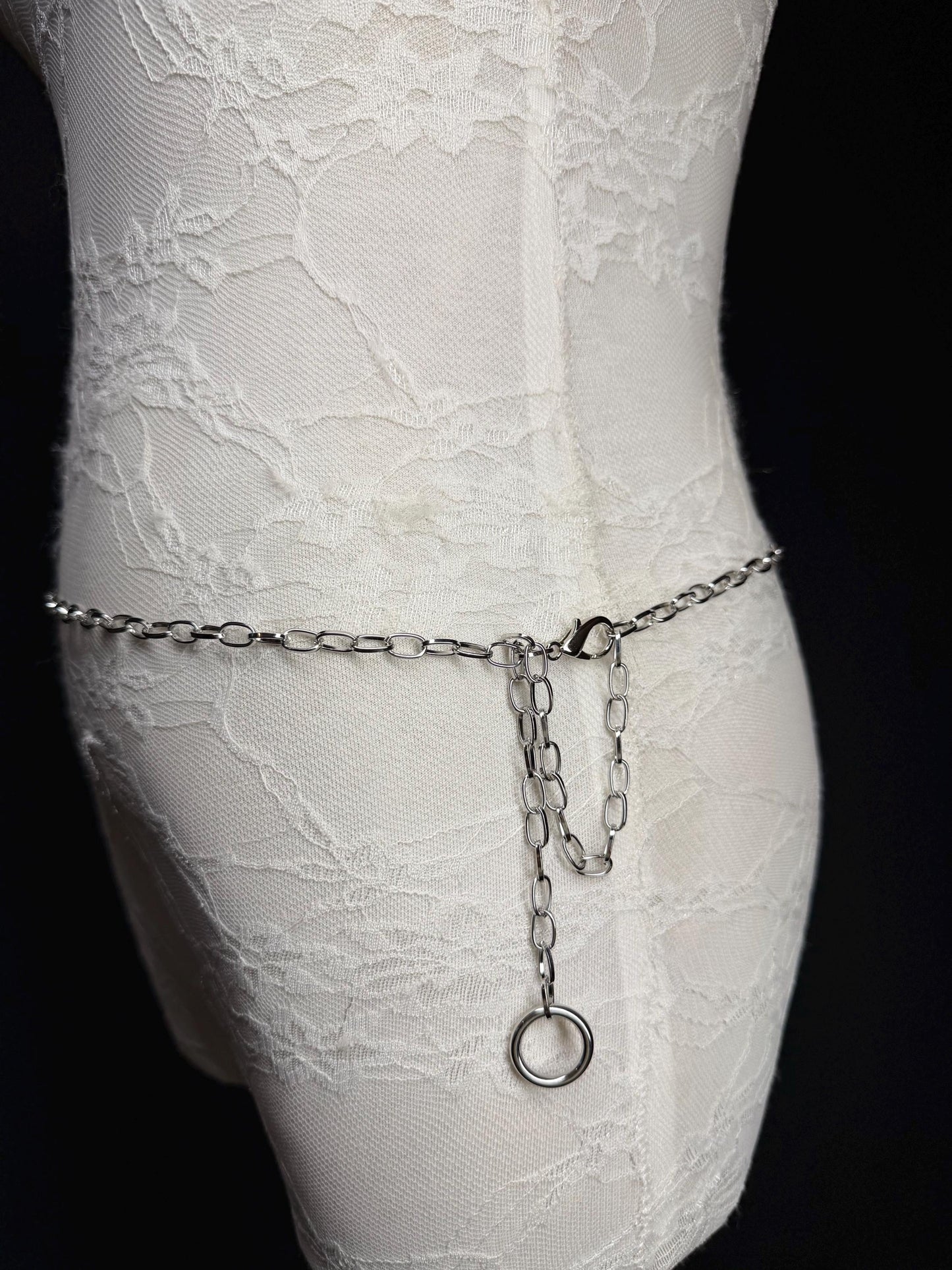 Silver Chain Belt,  Handmade to Measure 18–60 Inch Waist