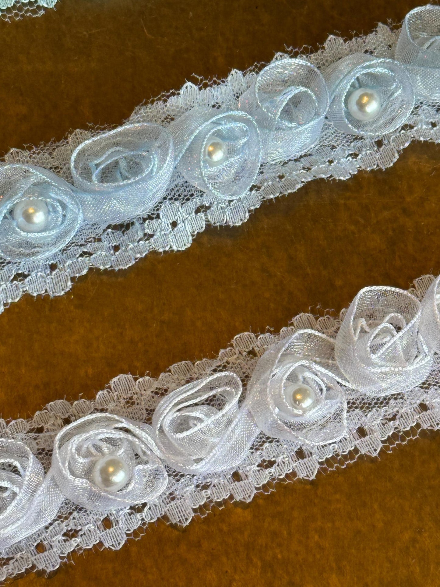 Rose Trim, 3D Pearl Rose Tape, Sew on, Roses, Pink, Mint Green, Blue, White, Rose Tape, Haberdashery, Sewing, Crafts, Floral Tape