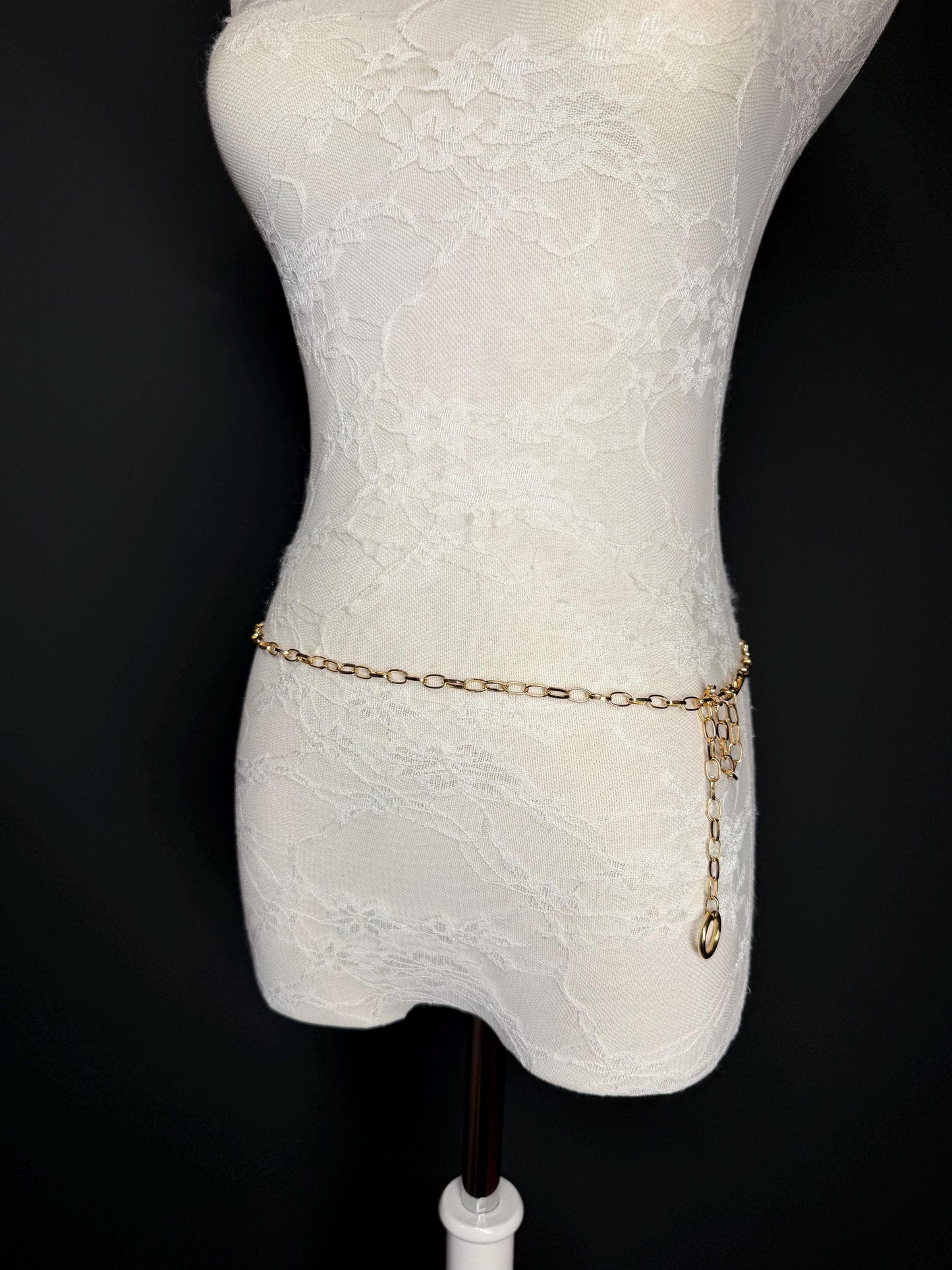 Silver Chain Belt,  Handmade to Measure 18–60 Inch Waist