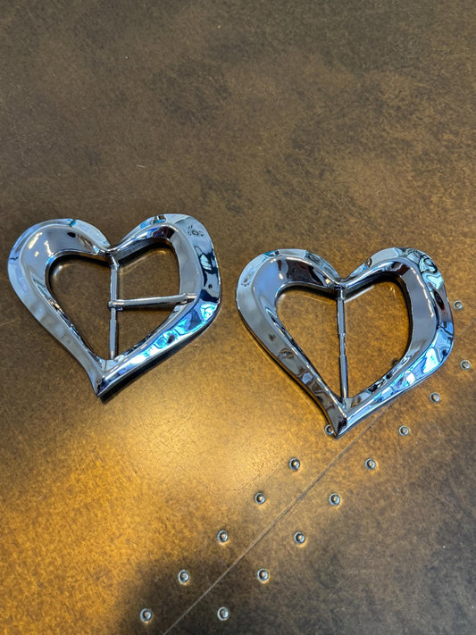Heart Metal Buckle, Statement Buckle, Silver Colour Solid Metal Buckle, 9cm x 8.5cm, Couture, Swimwear, Clothing, Dresses