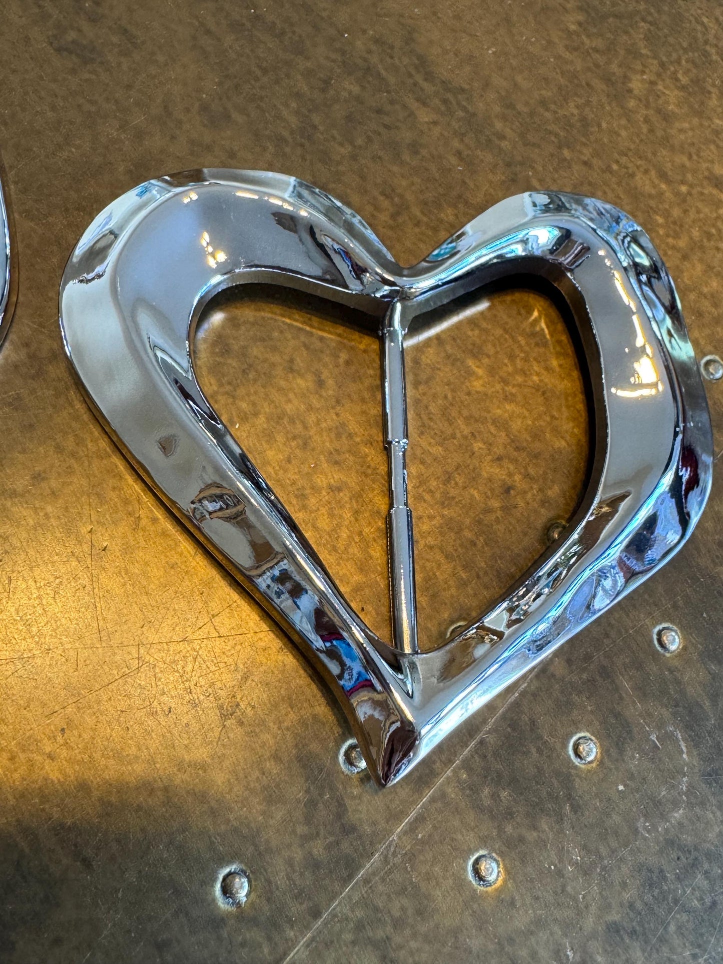 Heart Metal Buckle, Statement Buckle, Silver Colour Solid Metal Buckle, 9cm x 8.5cm, Couture, Swimwear, Clothing, Dresses