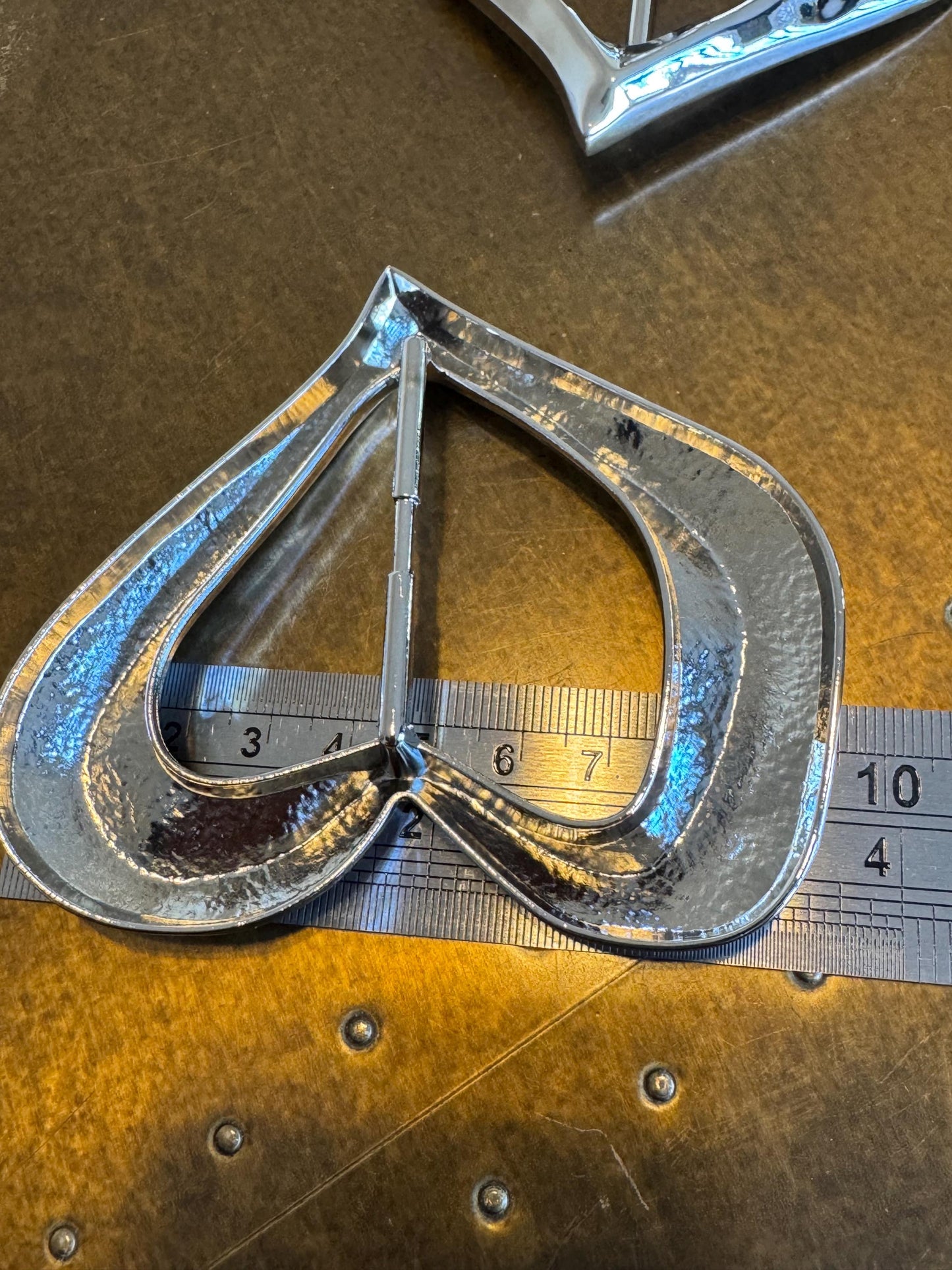 Heart Metal Buckle, Statement Buckle, Silver Colour Solid Metal Buckle, 9cm x 8.5cm, Couture, Swimwear, Clothing, Dresses