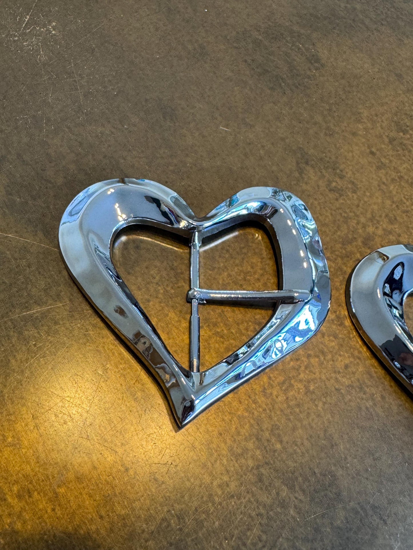 Heart Metal Buckle, Statement Buckle, Silver Colour Solid Metal Buckle, 9cm x 8.5cm, Couture, Swimwear, Clothing, Dresses