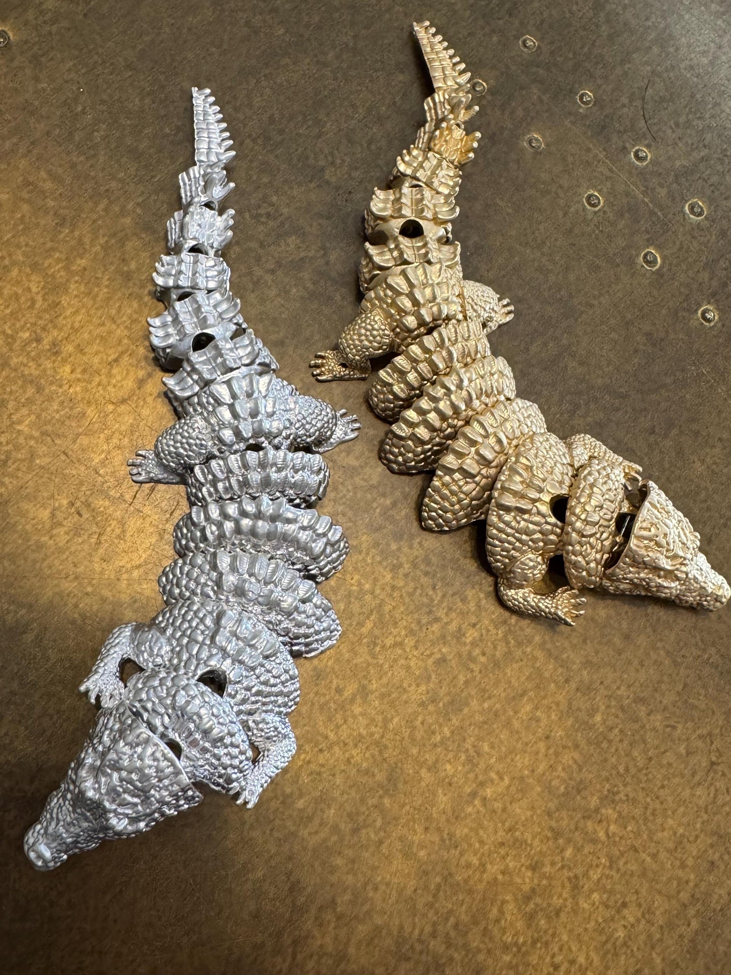 Crocodile Brooch, Stunning, Elegance, Gift, Brooch, Pin on Brooch, Matt Gold, Matt Silver, Cake Decoration, Shouder Brooch, Bags, Dresses
